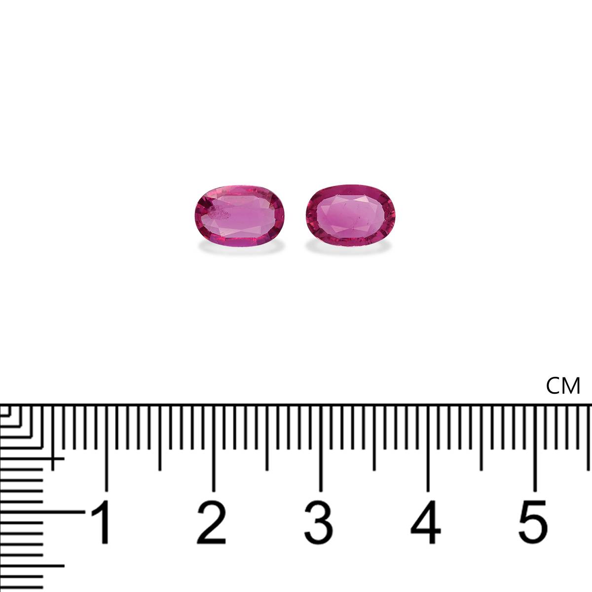 fuscia pink rubellite tourmaline, 1.68ct oval cut — view 4