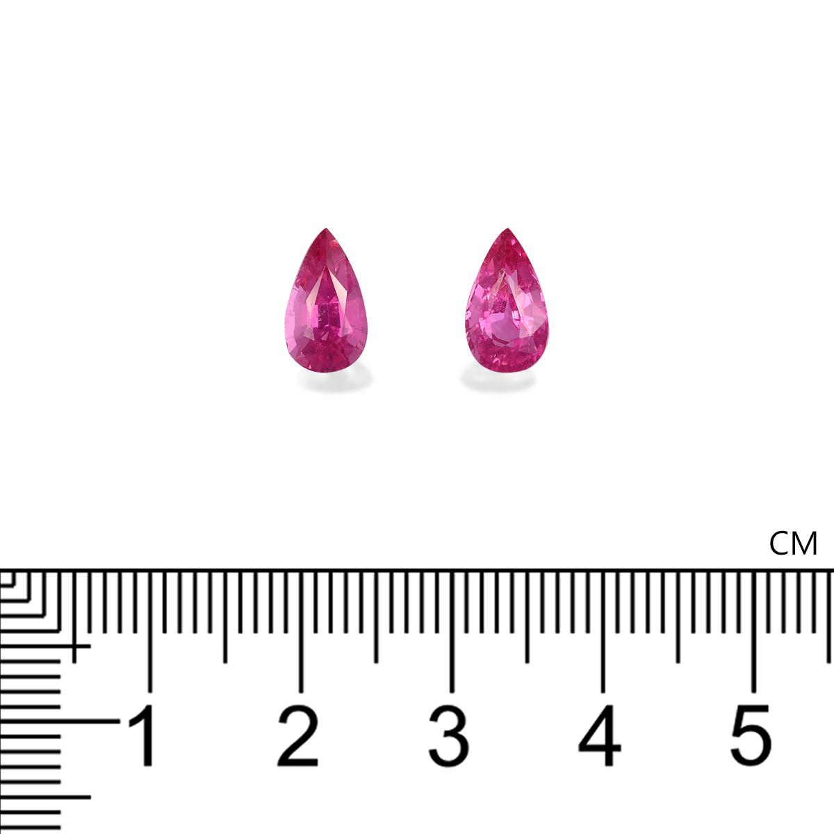 fuscia pink rubellite tourmaline, 2.6ct pear cut — view 4