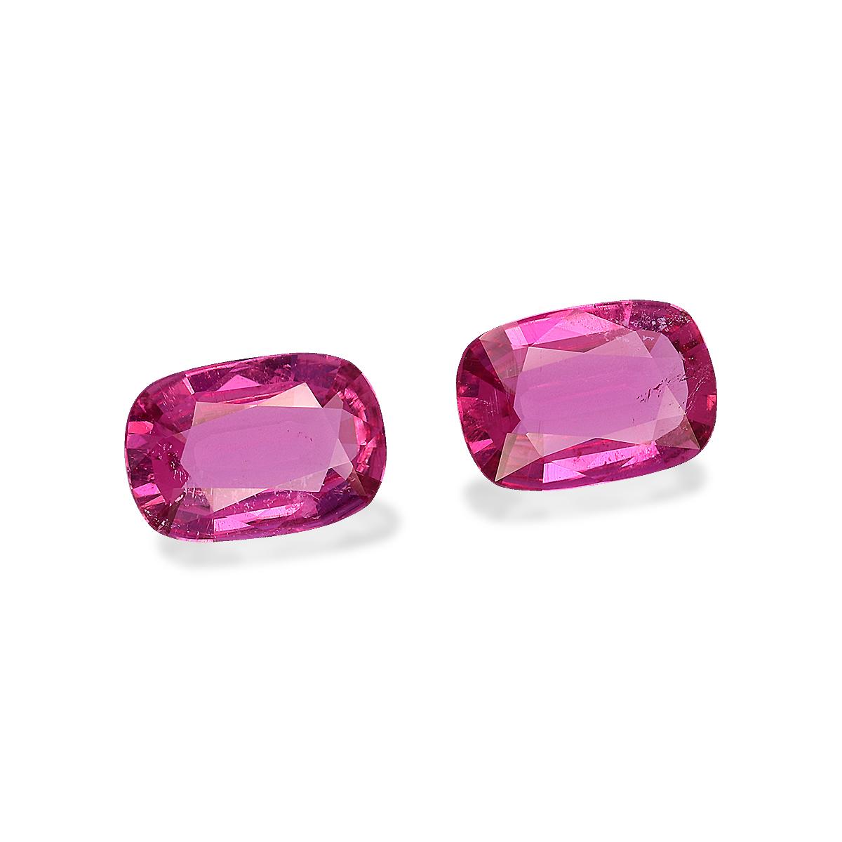 fuscia pink rubellite tourmaline, 2.11ct cushion cut — view 3