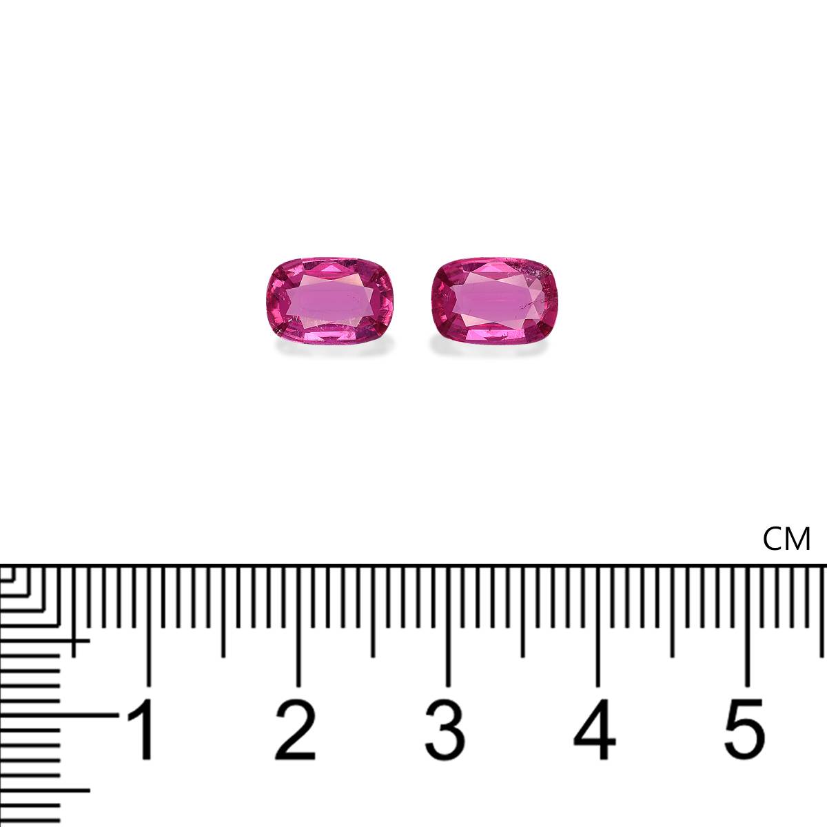 fuscia pink rubellite tourmaline, 2.11ct cushion cut — view 4