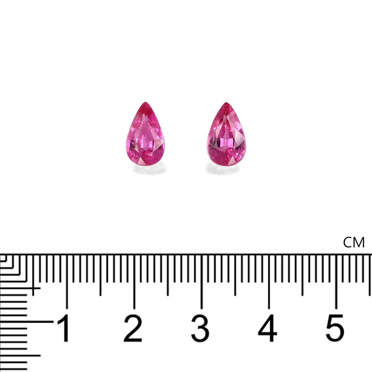 fuscia pink rubellite tourmaline, 2.39ct pear cut — view 4