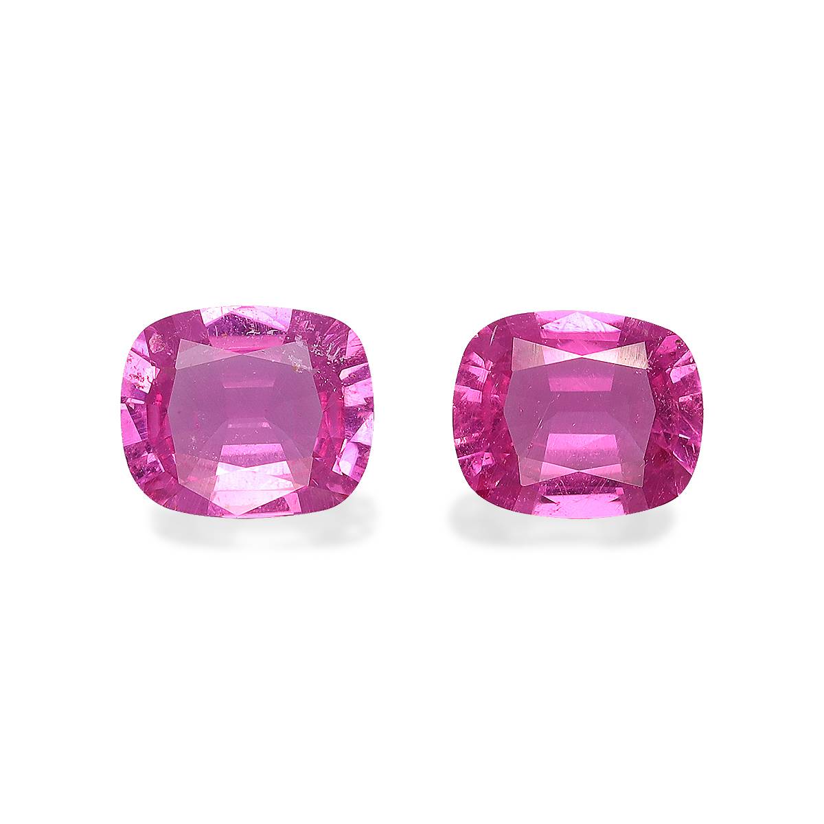 fuscia pink rubellite tourmaline, 1.4ct cushion cut — main view