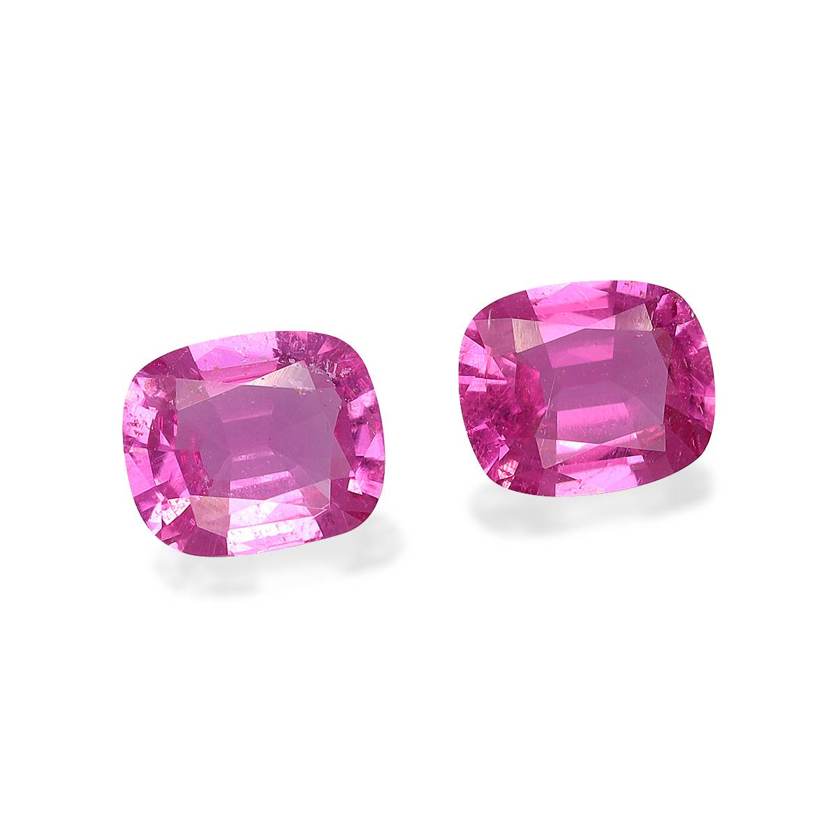 fuscia pink rubellite tourmaline, 1.4ct cushion cut — view 3