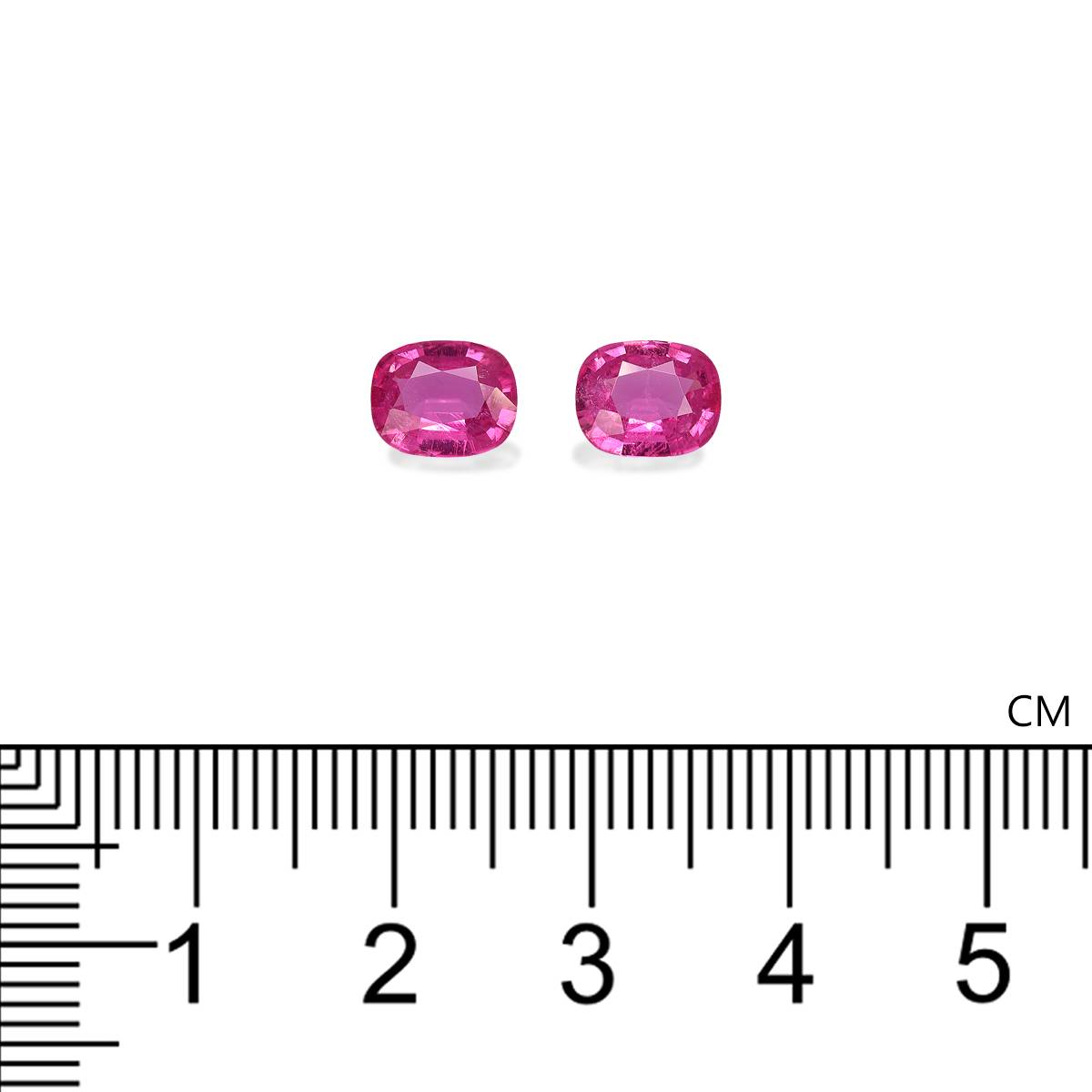 fuscia pink rubellite tourmaline, 1.93ct cushion cut — view 4