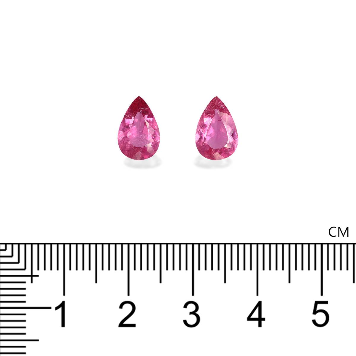 fuscia pink rubellite tourmaline, 2.77ct pear cut — view 4
