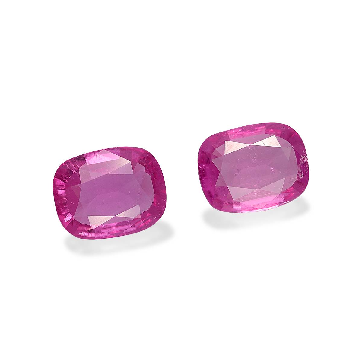 fuscia pink rubellite tourmaline, 1.62ct cushion cut — view 3