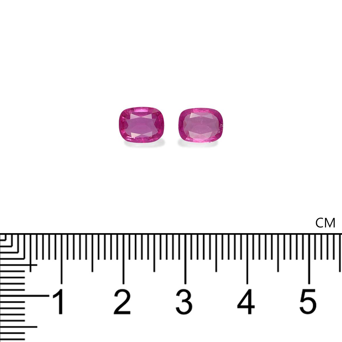 fuscia pink rubellite tourmaline, 1.62ct cushion cut — view 4