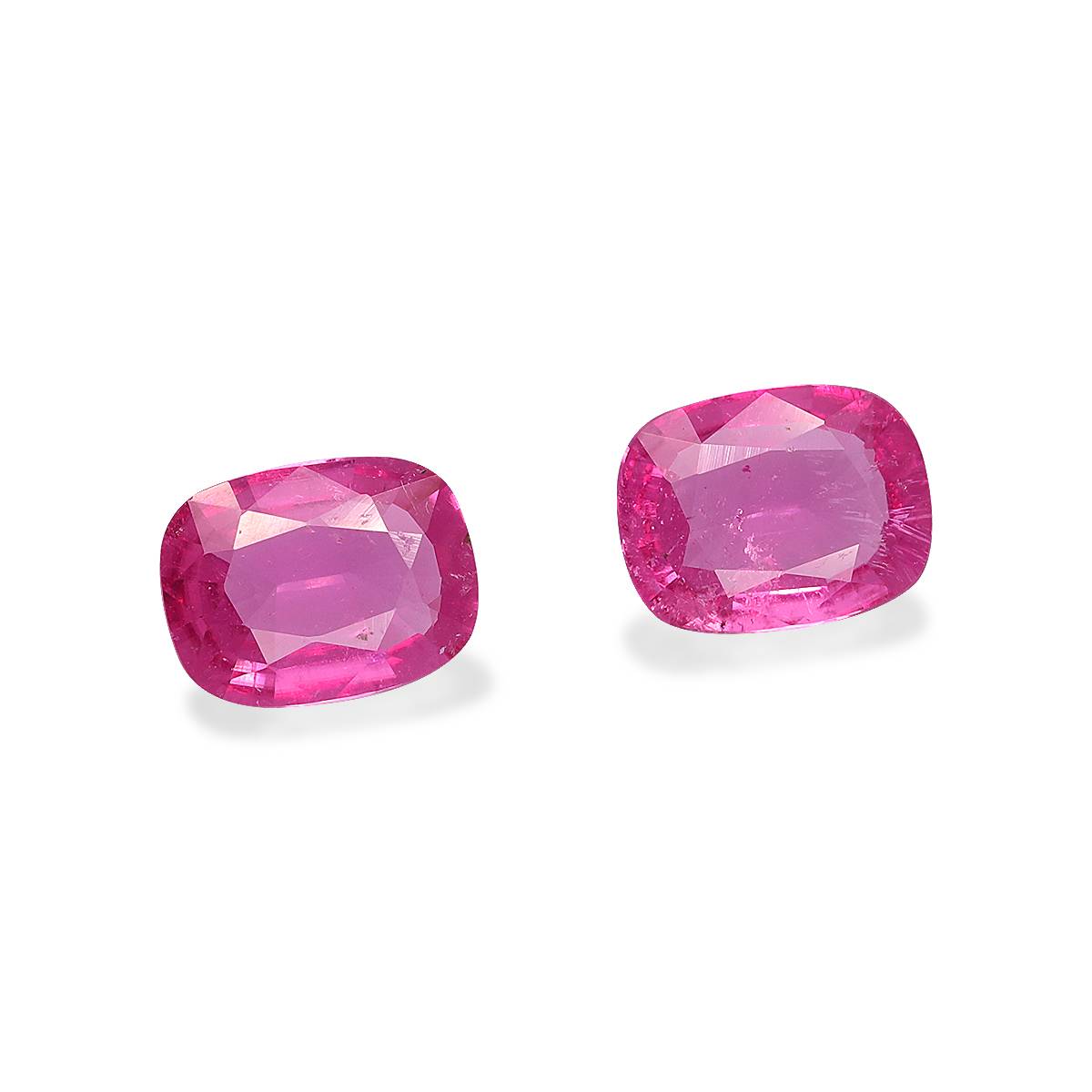 fuscia pink rubellite tourmaline, 1.66ct cushion cut — view 3