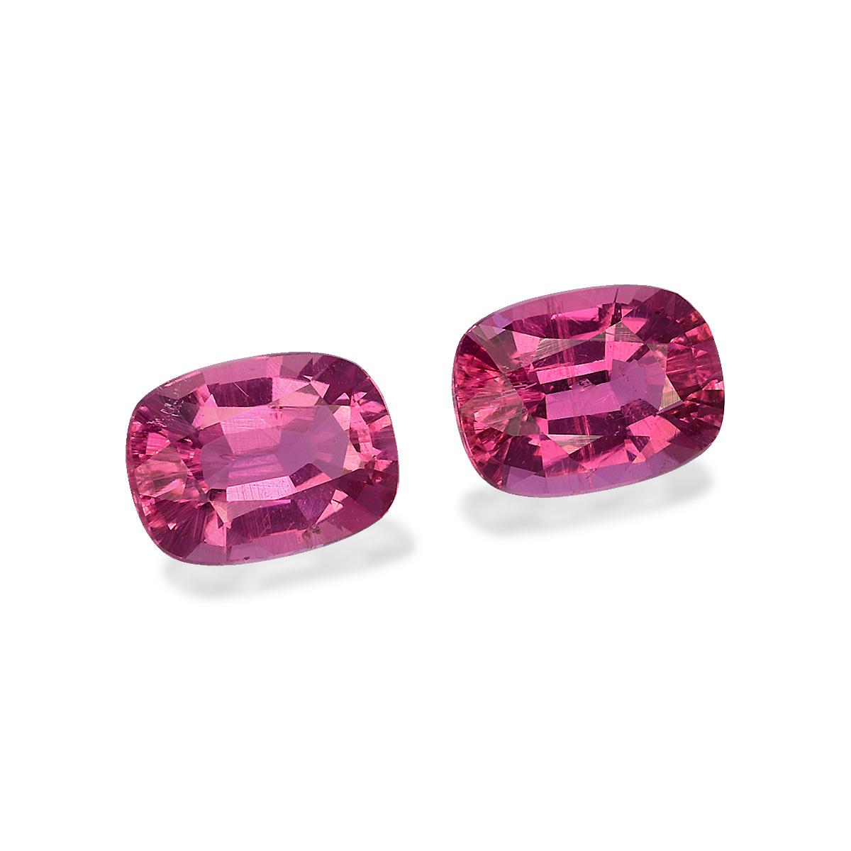 fuscia pink rubellite tourmaline, 2.3ct cushion cut — view 3