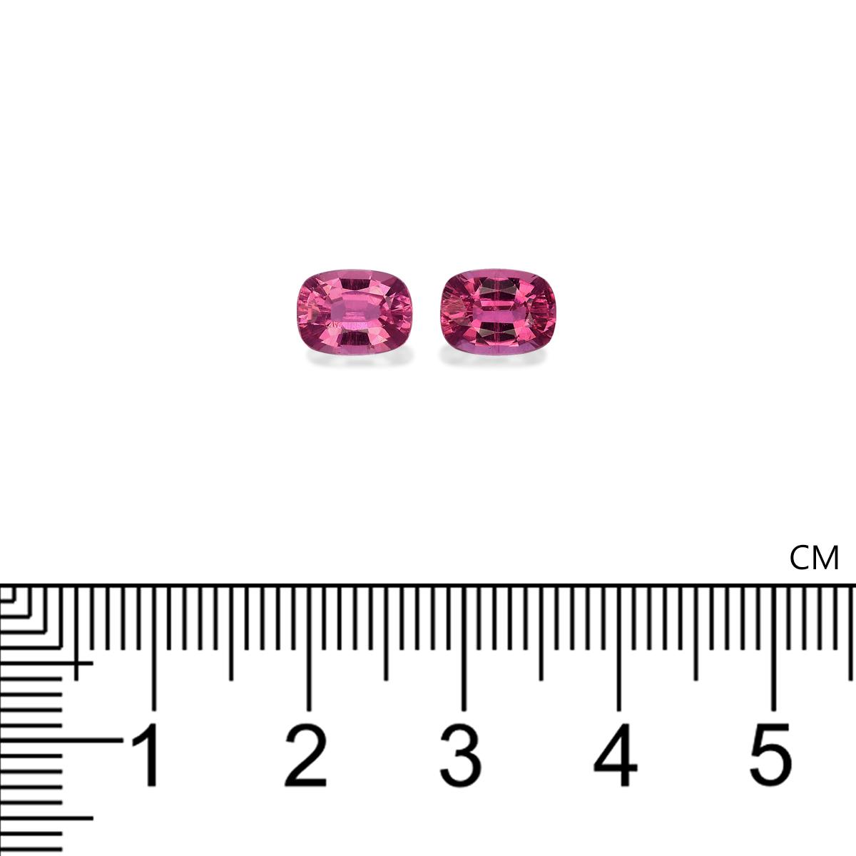 fuscia pink rubellite tourmaline, 2.3ct cushion cut — view 4