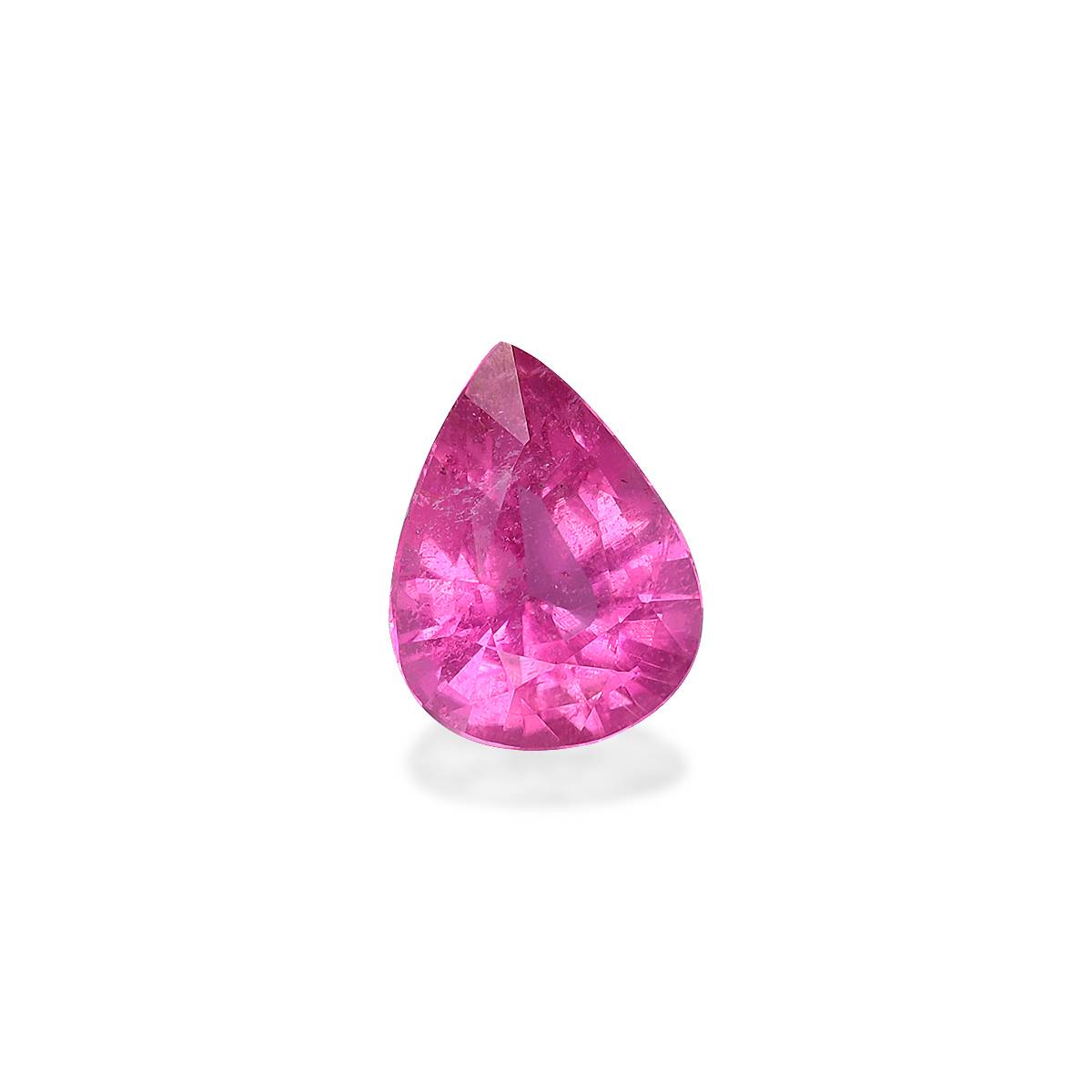 fuscia pink rubellite tourmaline, 1.28ct pear cut — view 3