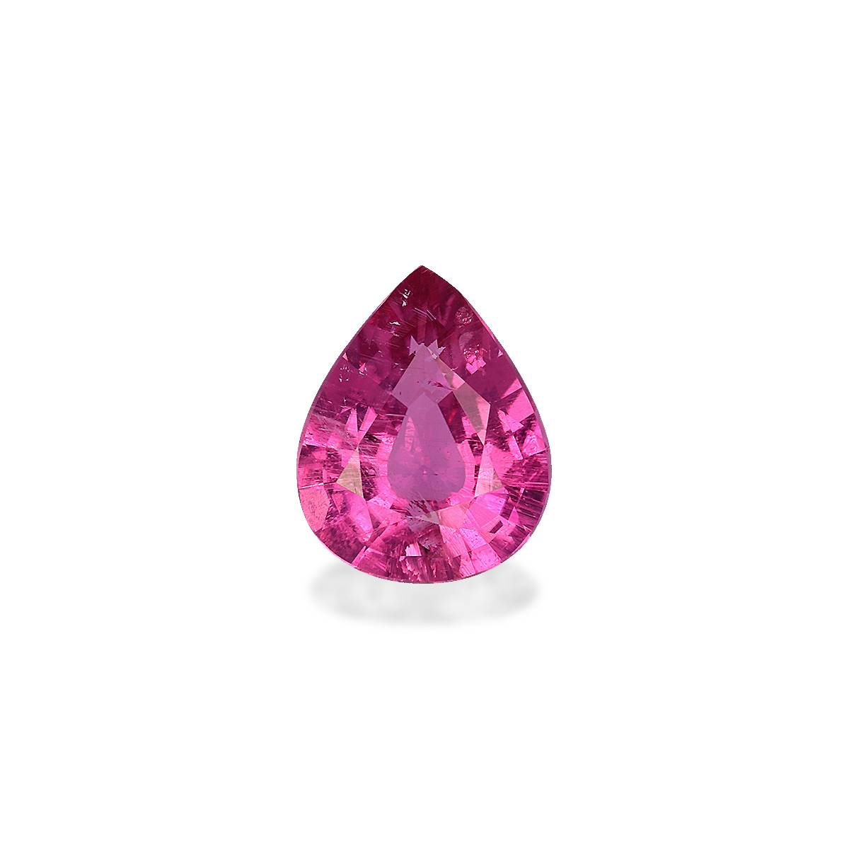 fuscia pink rubellite tourmaline, 1.3ct pear cut — main view
