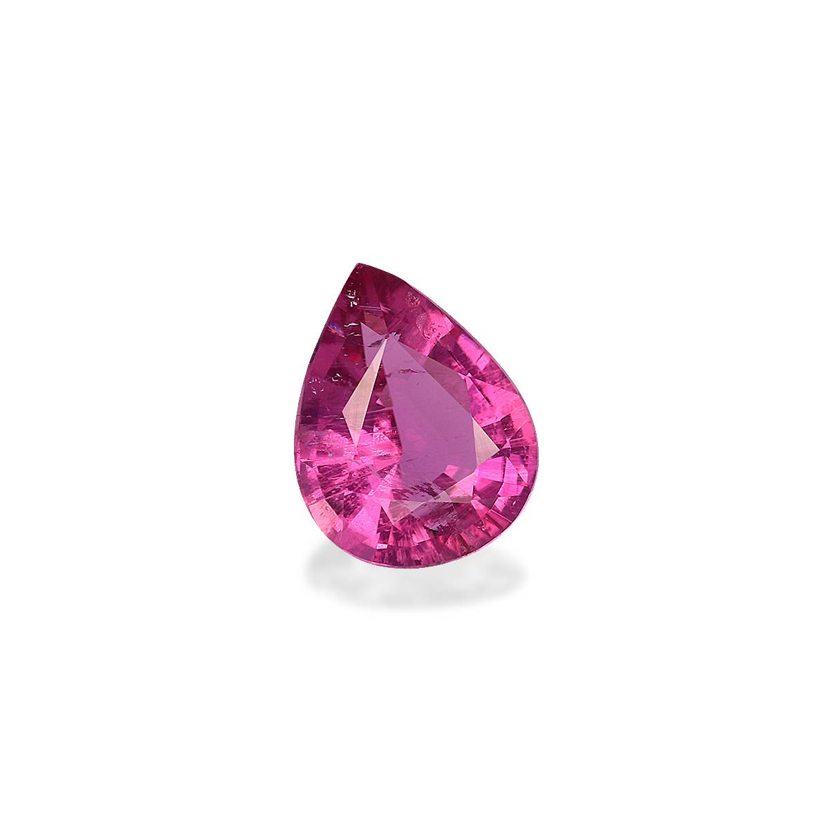 fuscia pink rubellite tourmaline, 1.3ct pear cut — view 3