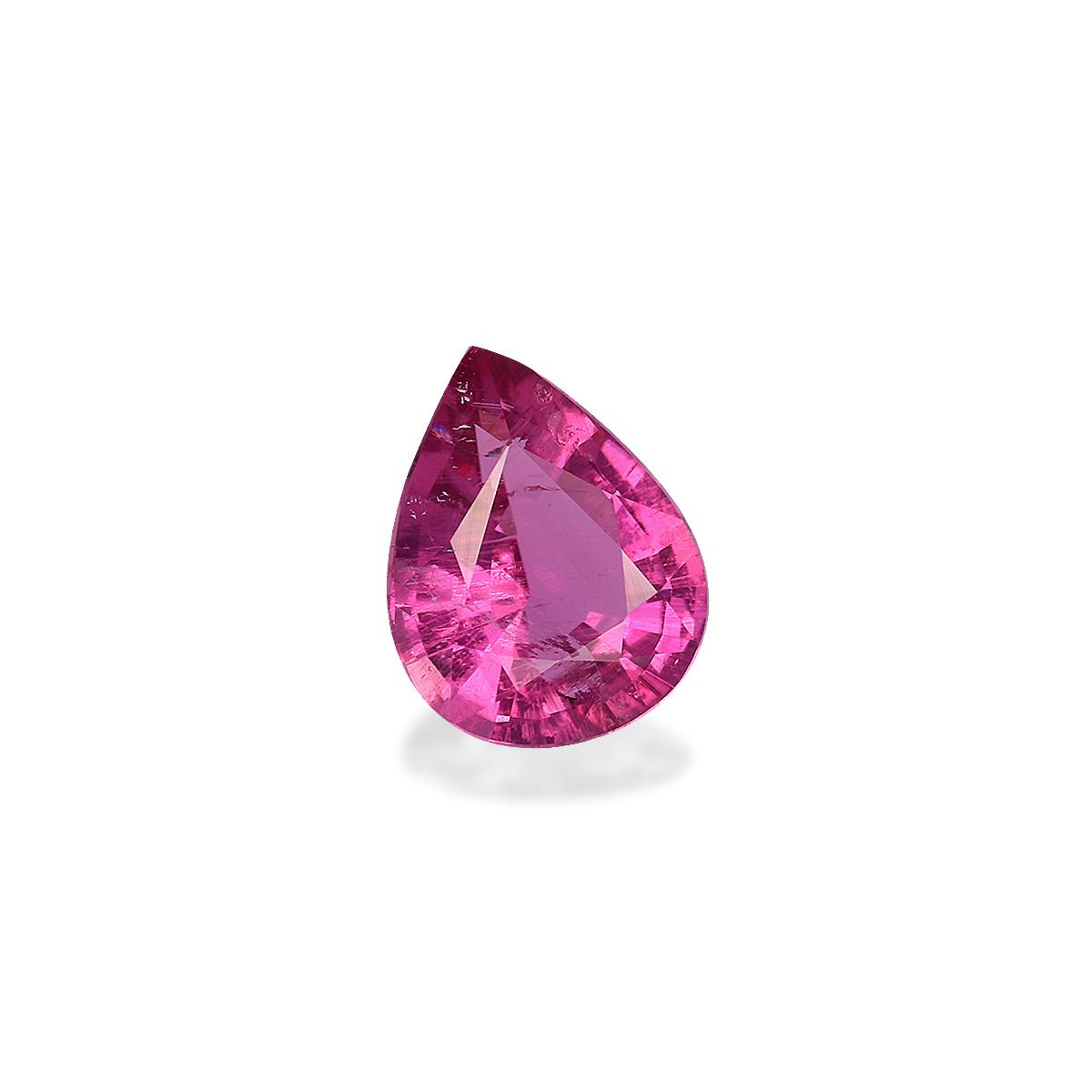 fuscia pink rubellite tourmaline, 1.3ct pear cut — view 3