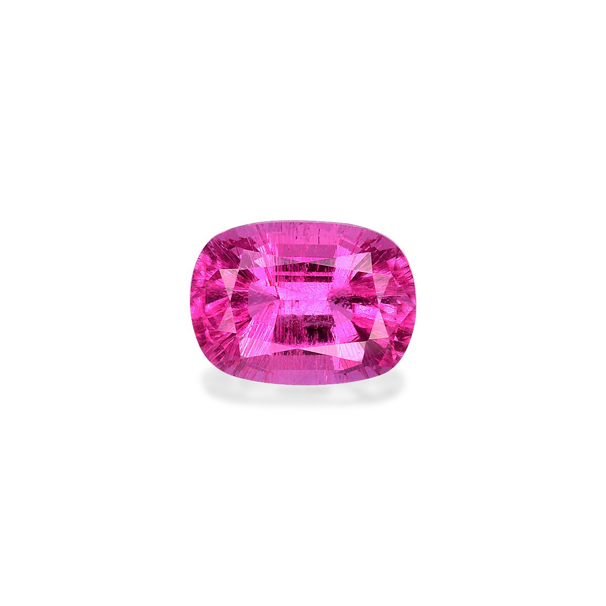 fuscia pink rubellite tourmaline, 0.92ct cushion cut — main view