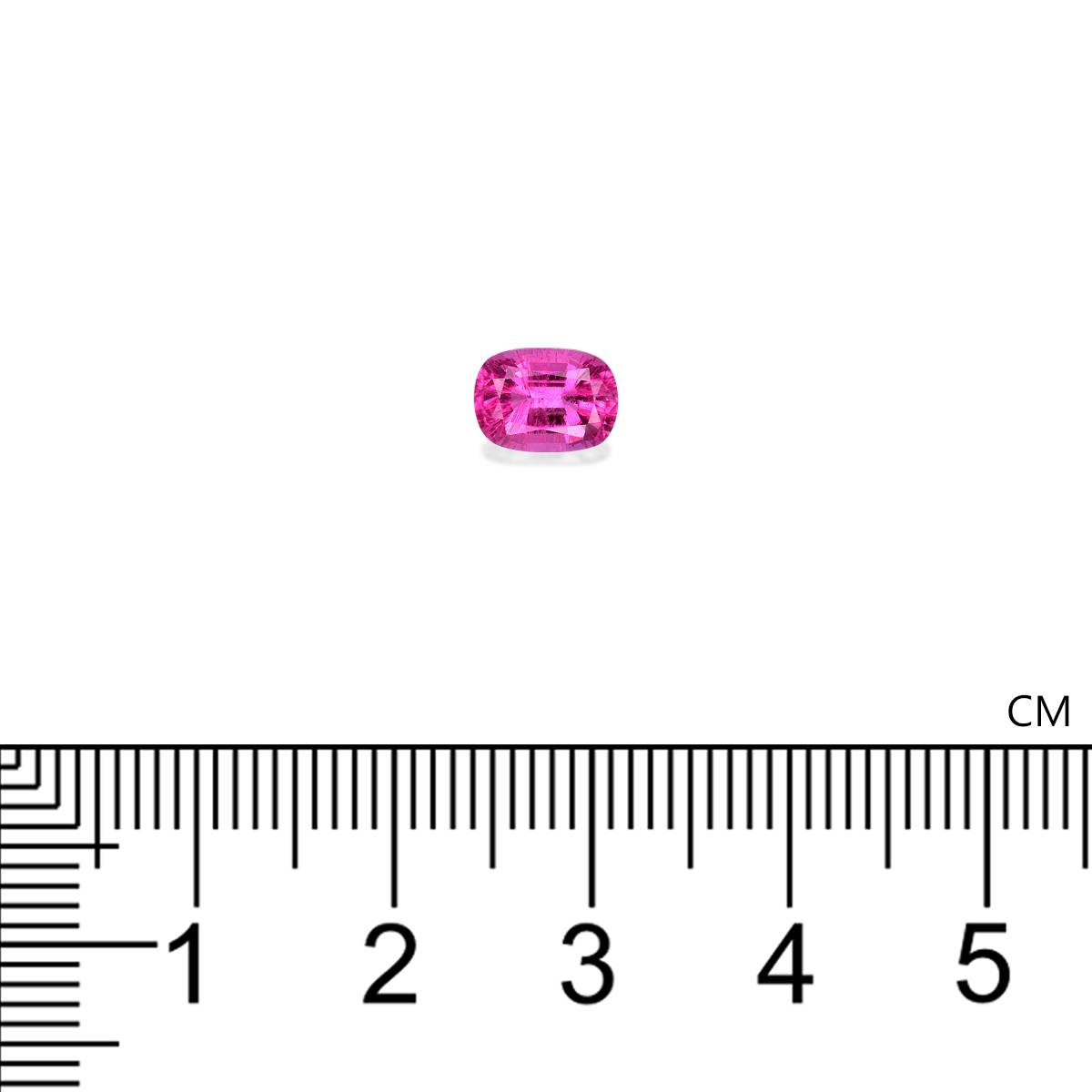 fuscia pink rubellite tourmaline, 0.92ct cushion cut — view 4