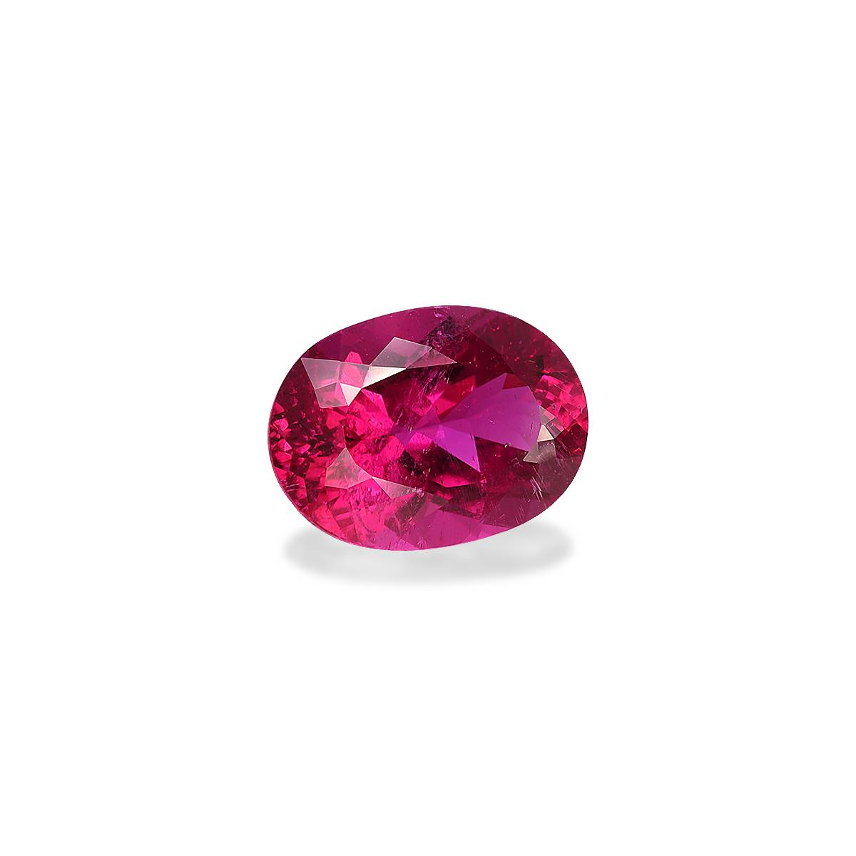 Vivid pink rubellite tourmaline, 5.56ct oval cut — view 3