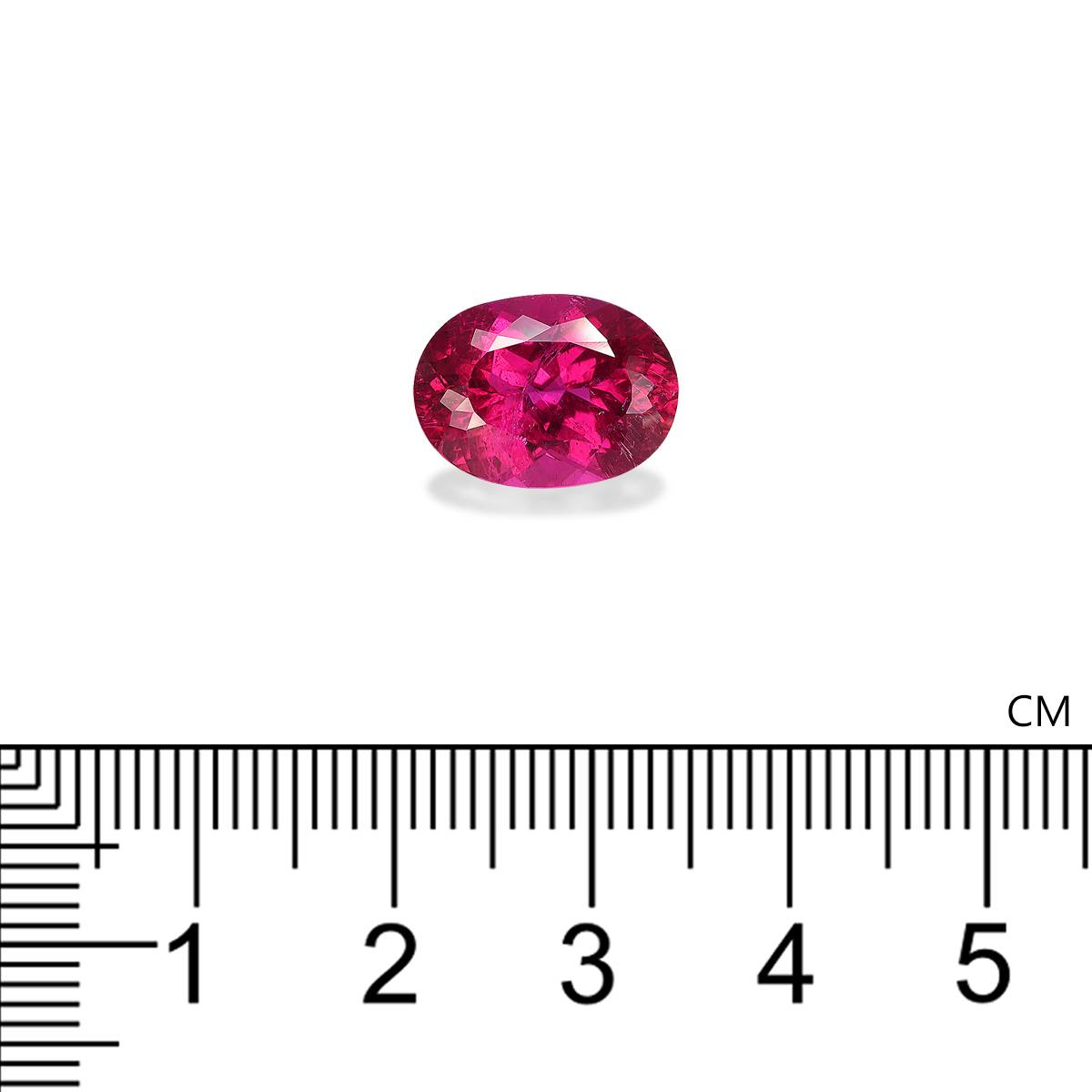 Vivid pink rubellite tourmaline, 5.56ct oval cut — view 4