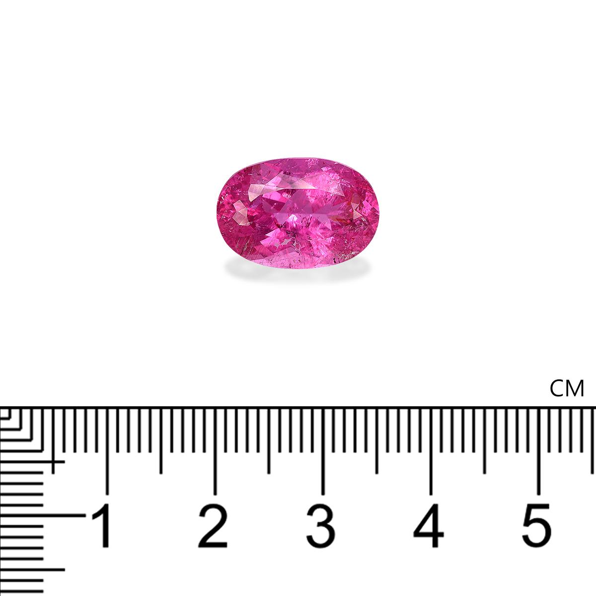 bubblegum pink rubellite tourmaline, 6.78ct oval cut — view 4