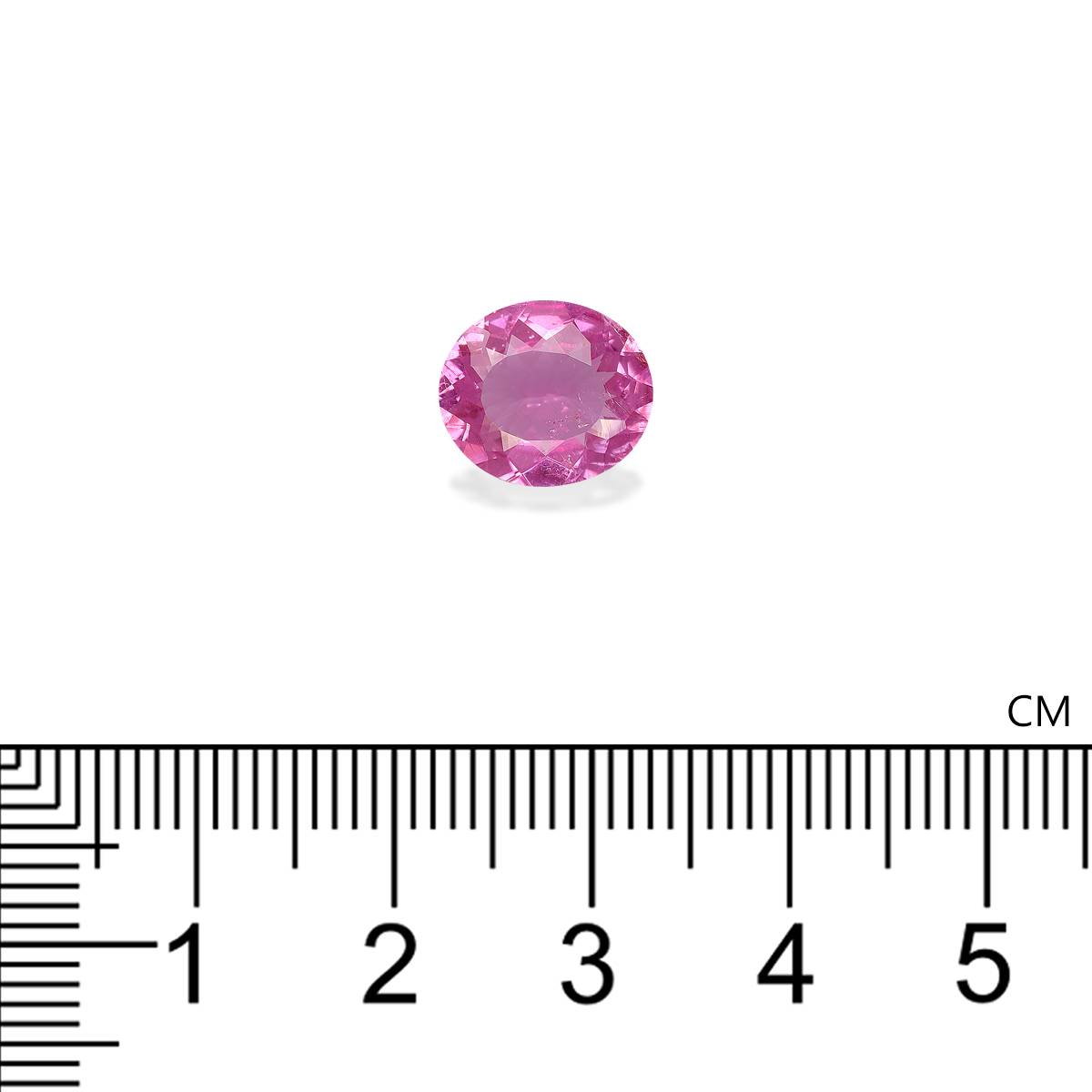 bubblegum pink rubellite tourmaline, 2.67ct oval cut — view 4