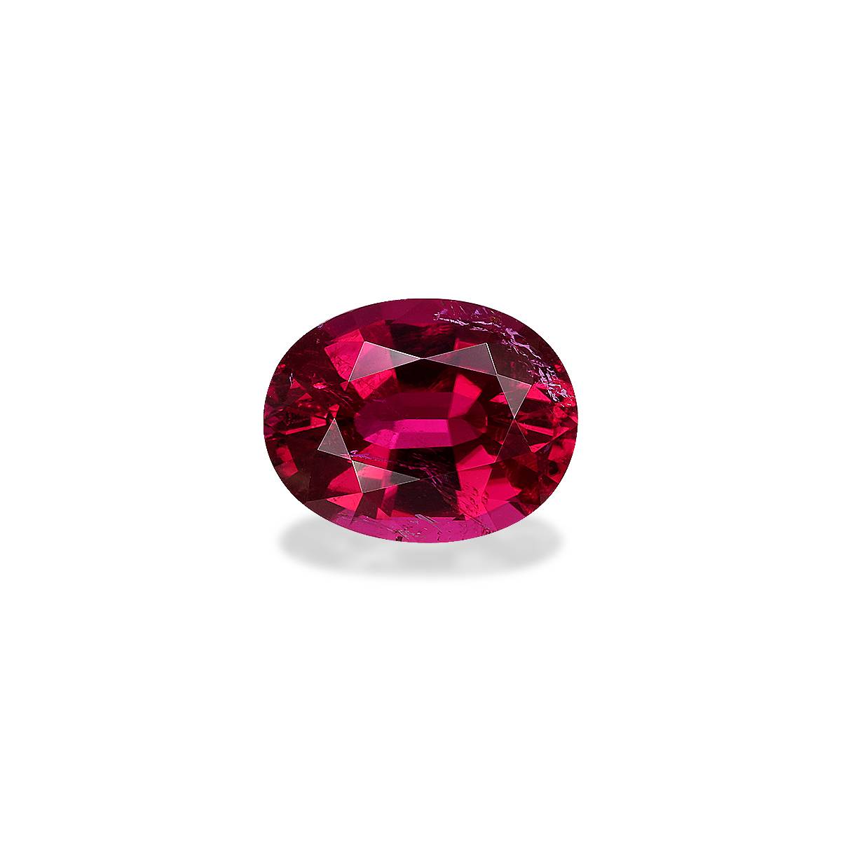 Vivid pink rubellite tourmaline, 2.7ct oval cut — main view