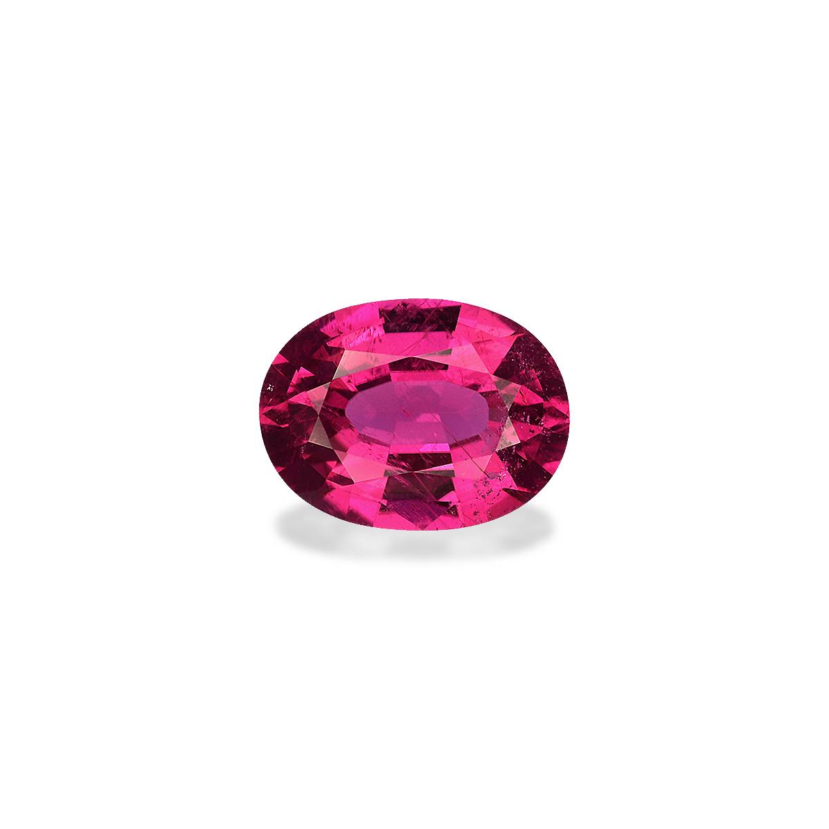 Vivid pink rubellite tourmaline, 1.59ct oval cut — main view