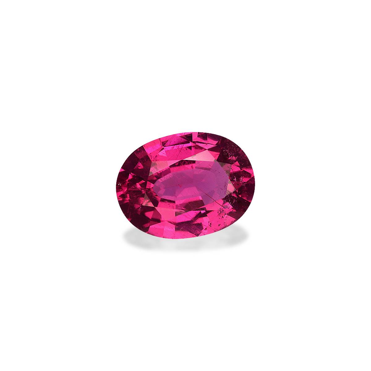 Vivid pink rubellite tourmaline, 1.59ct oval cut — view 3