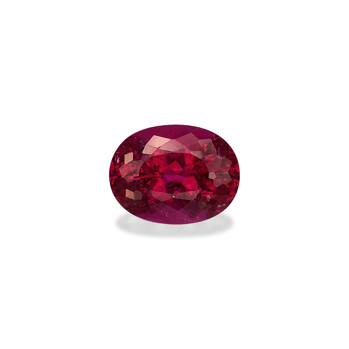Vivid pink rubellite tourmaline, 1.82ct oval cut — main view