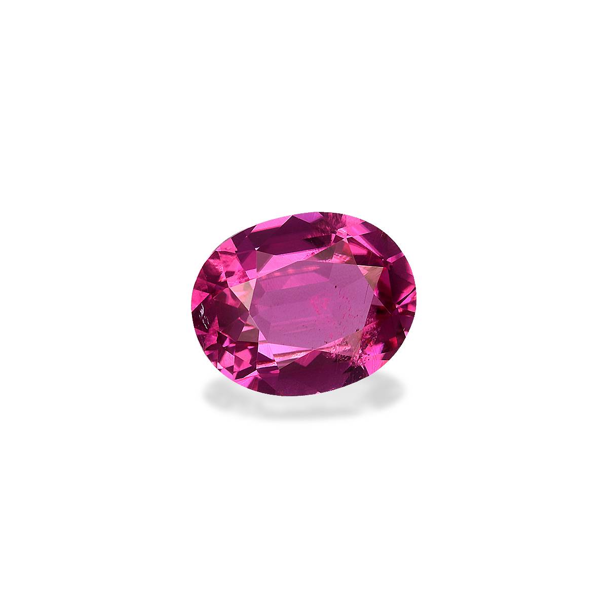 Vivid pink rubellite tourmaline, 1.19ct oval cut — view 3