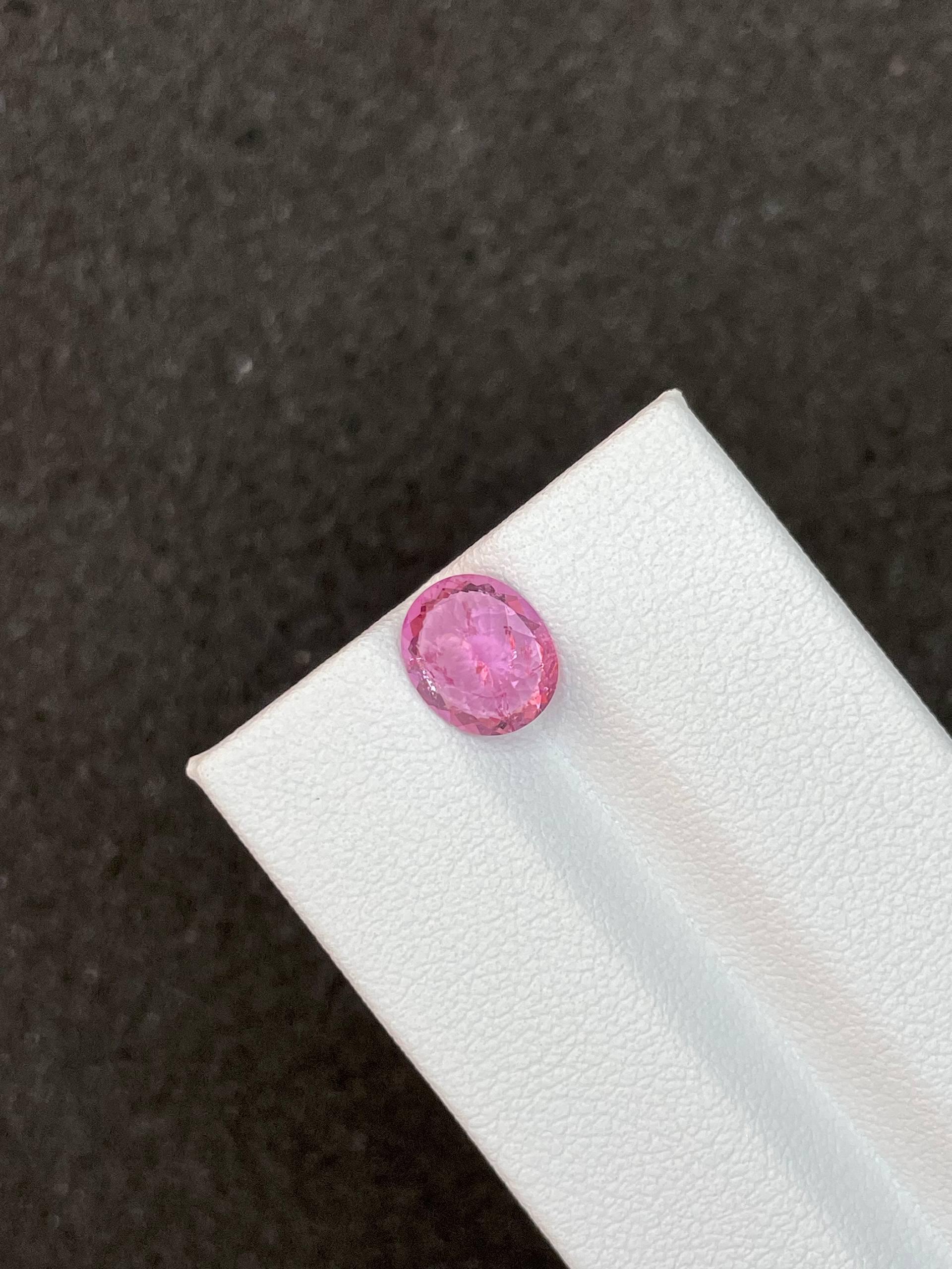 flower pink rubellite tourmaline, 1.86ct oval cut — view 6