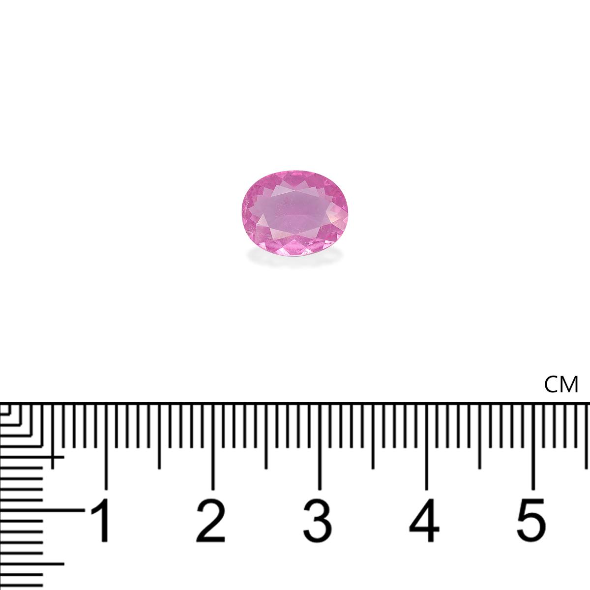 bubblegum pink rubellite tourmaline, 1.75ct oval cut — view 4