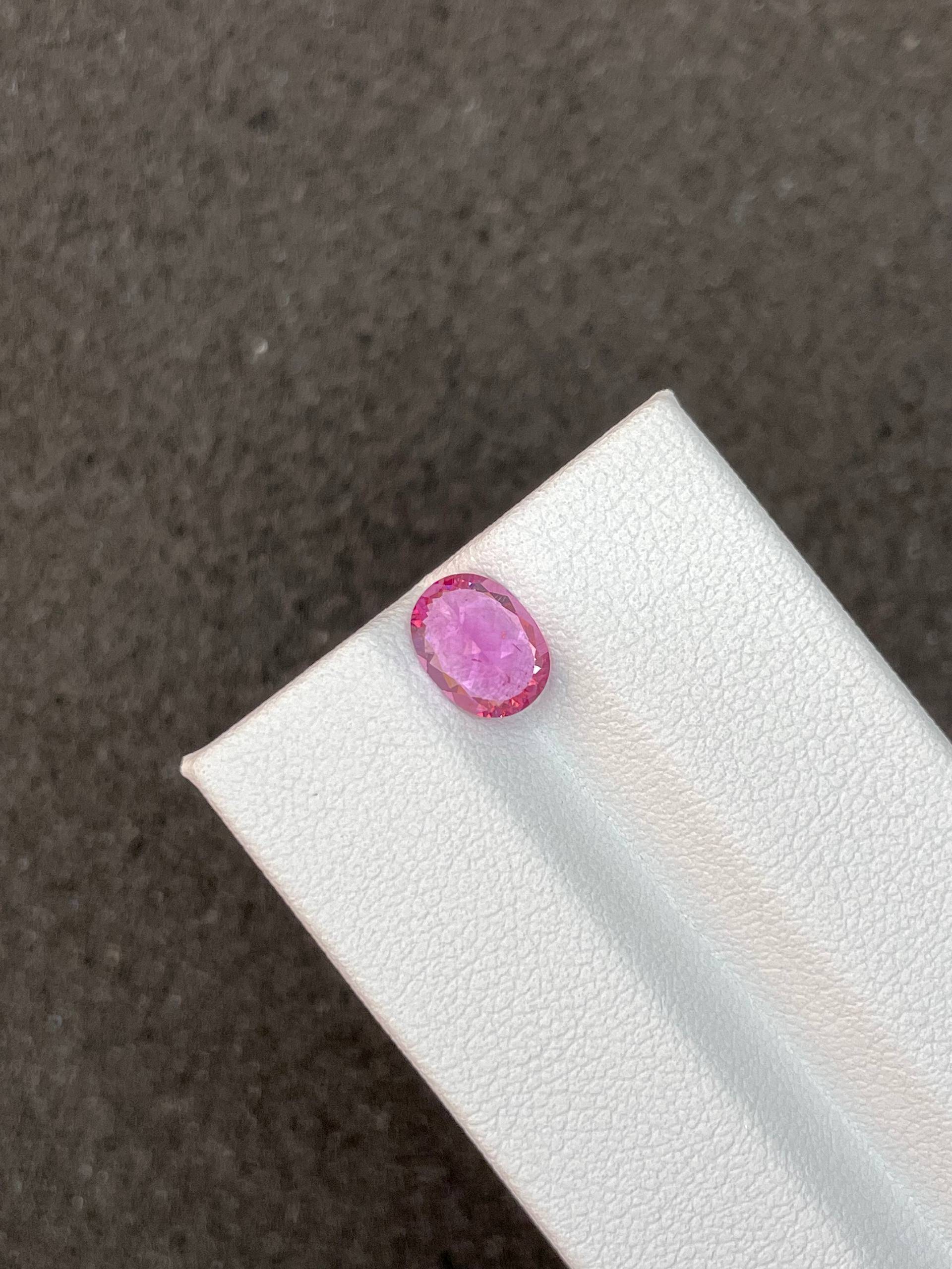 flower pink rubellite tourmaline, 1.16ct oval cut — view 6