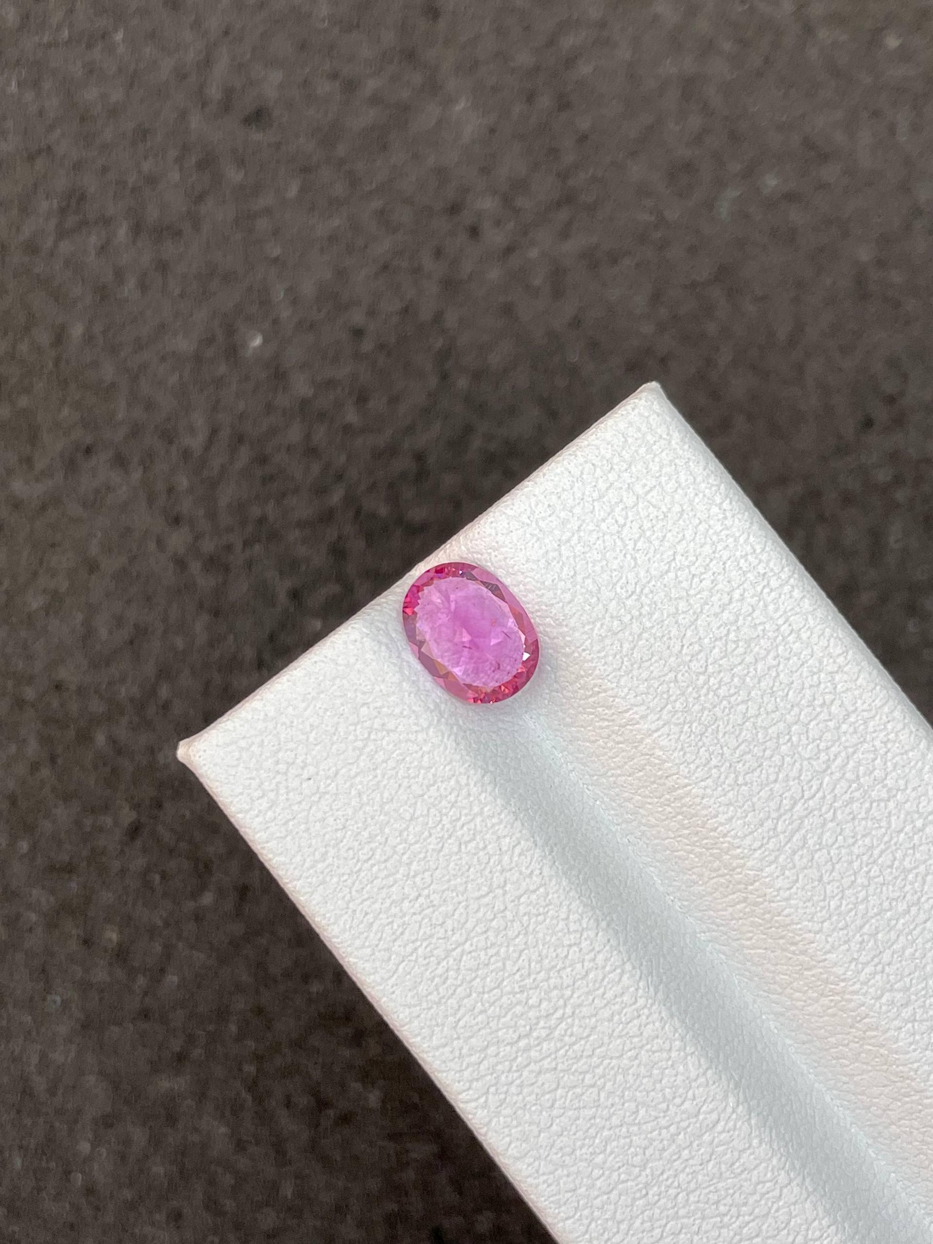 flower pink rubellite tourmaline, 1.16ct oval cut — view 6