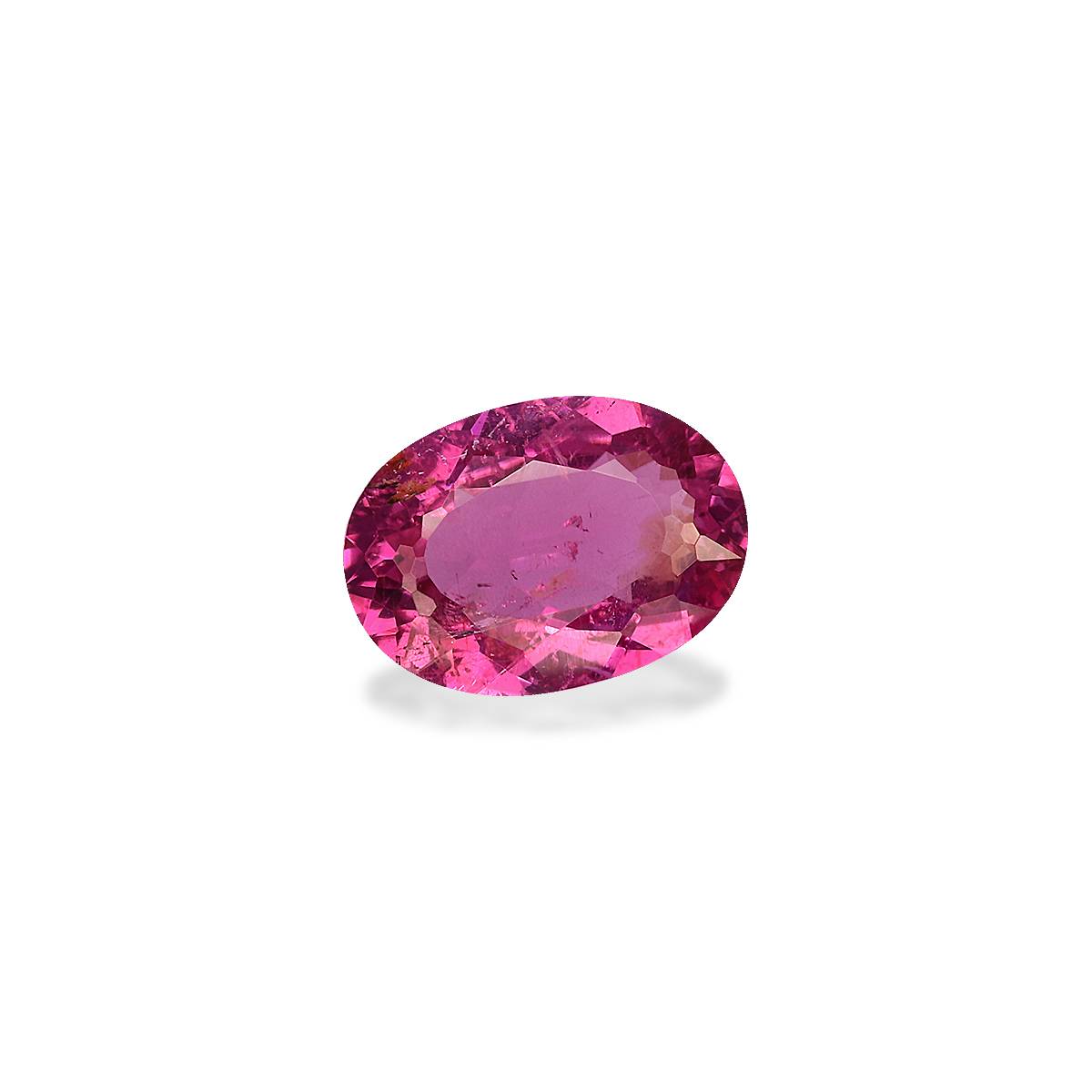 fuscia pink rubellite tourmaline, 0.68ct oval cut — view 3