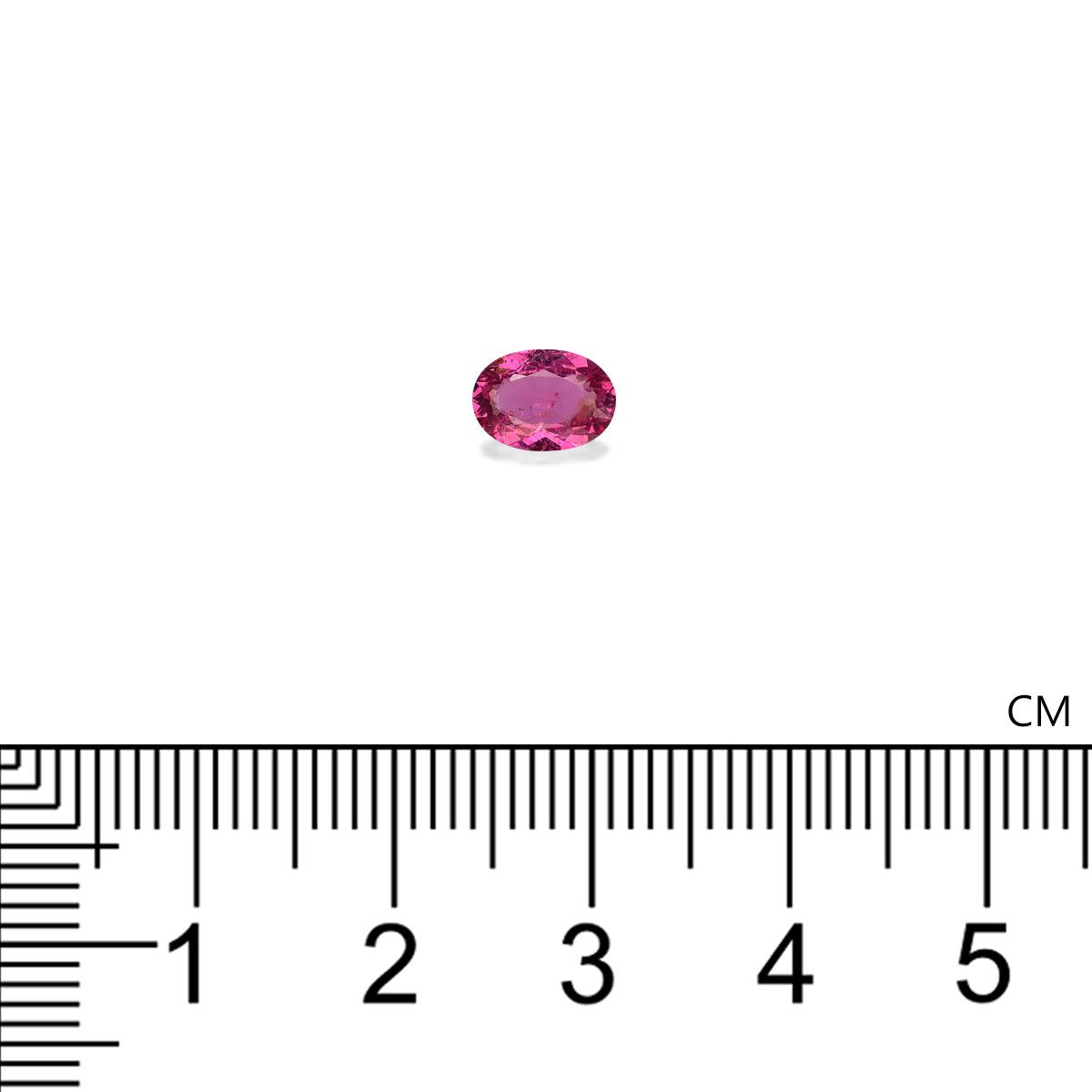 fuscia pink rubellite tourmaline, 0.68ct oval cut — view 4