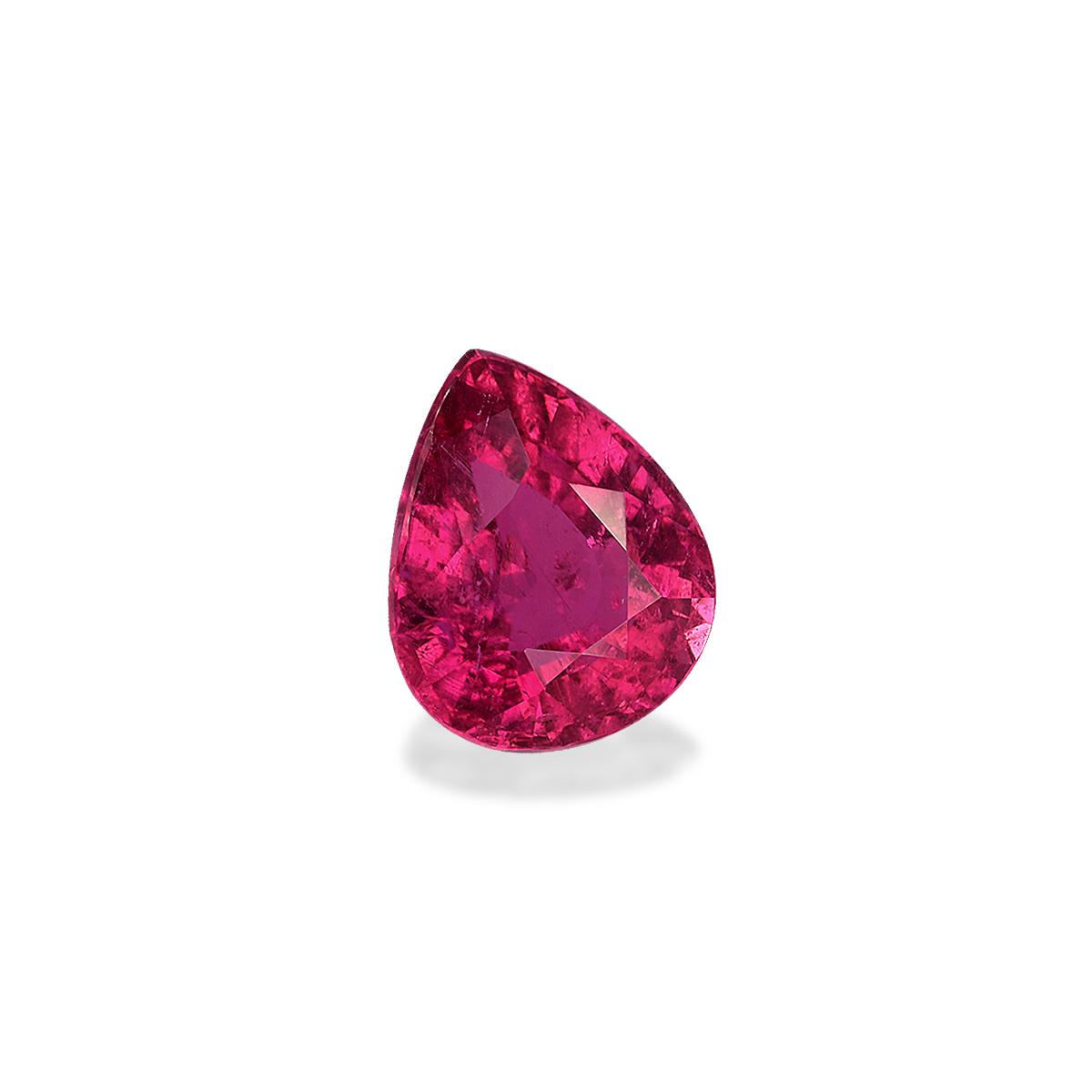 fuscia pink rubellite tourmaline, 3.4ct pear cut — view 3