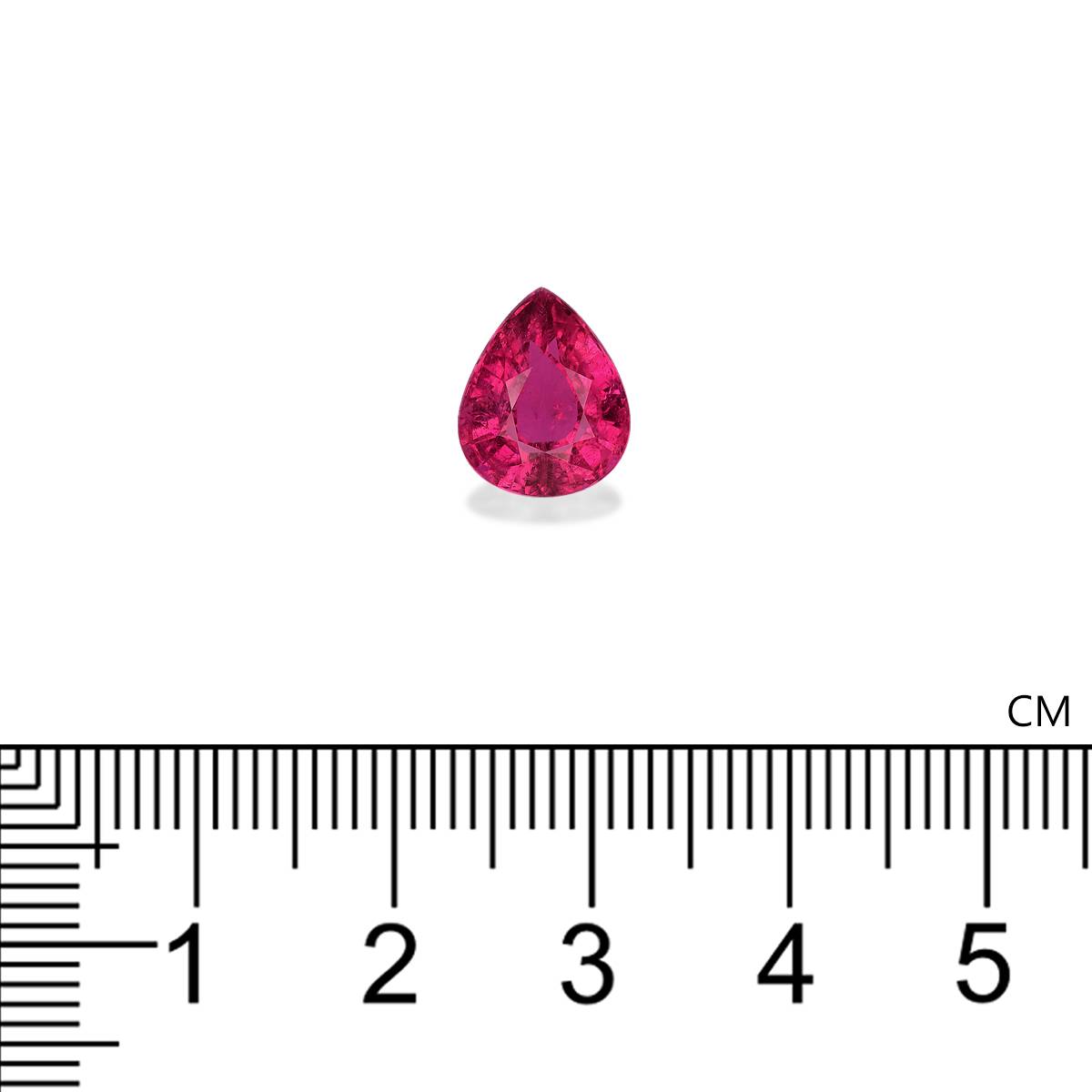 fuscia pink rubellite tourmaline, 3.4ct pear cut — view 4