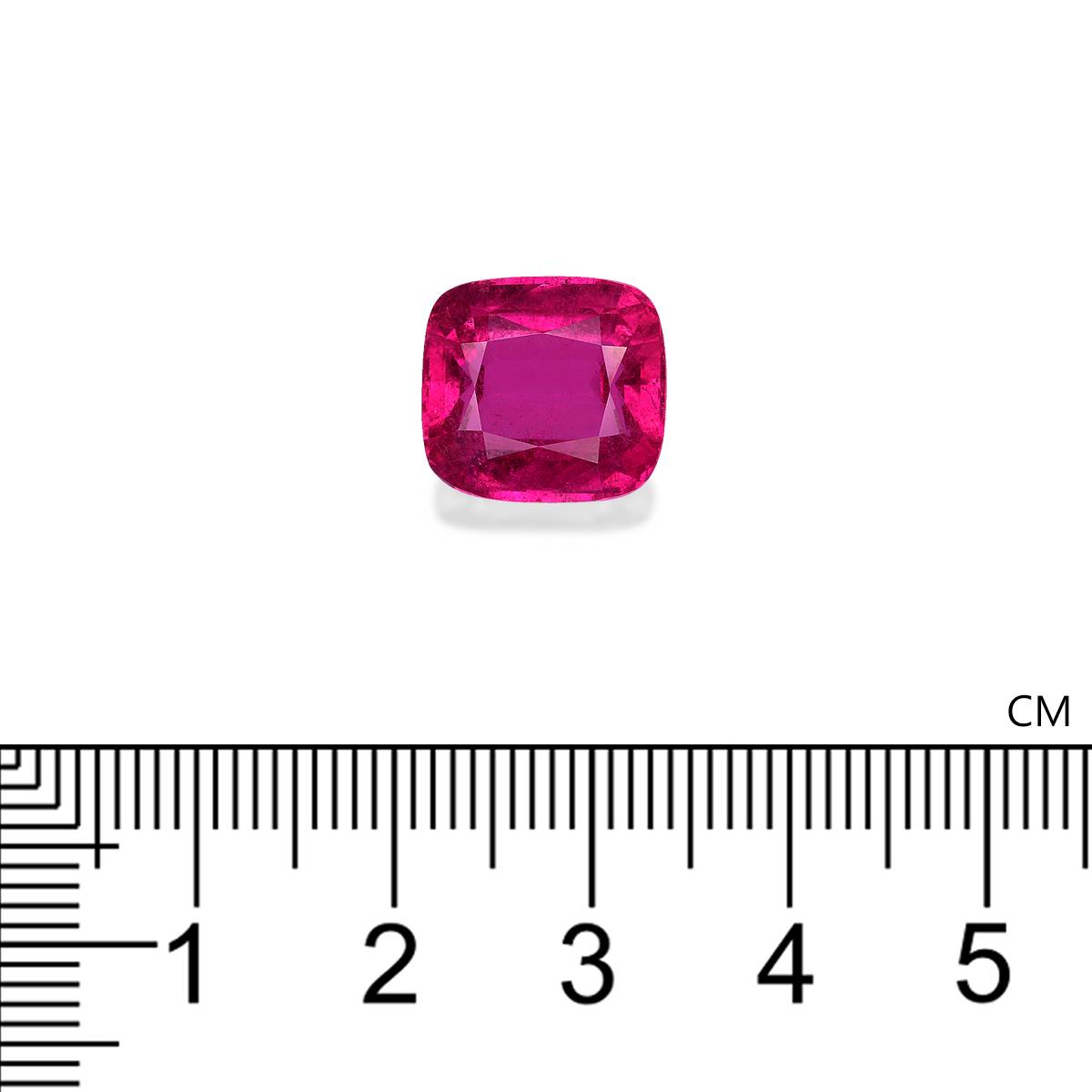 fuscia pink rubellite tourmaline, 8.24ct cushion cut — view 4