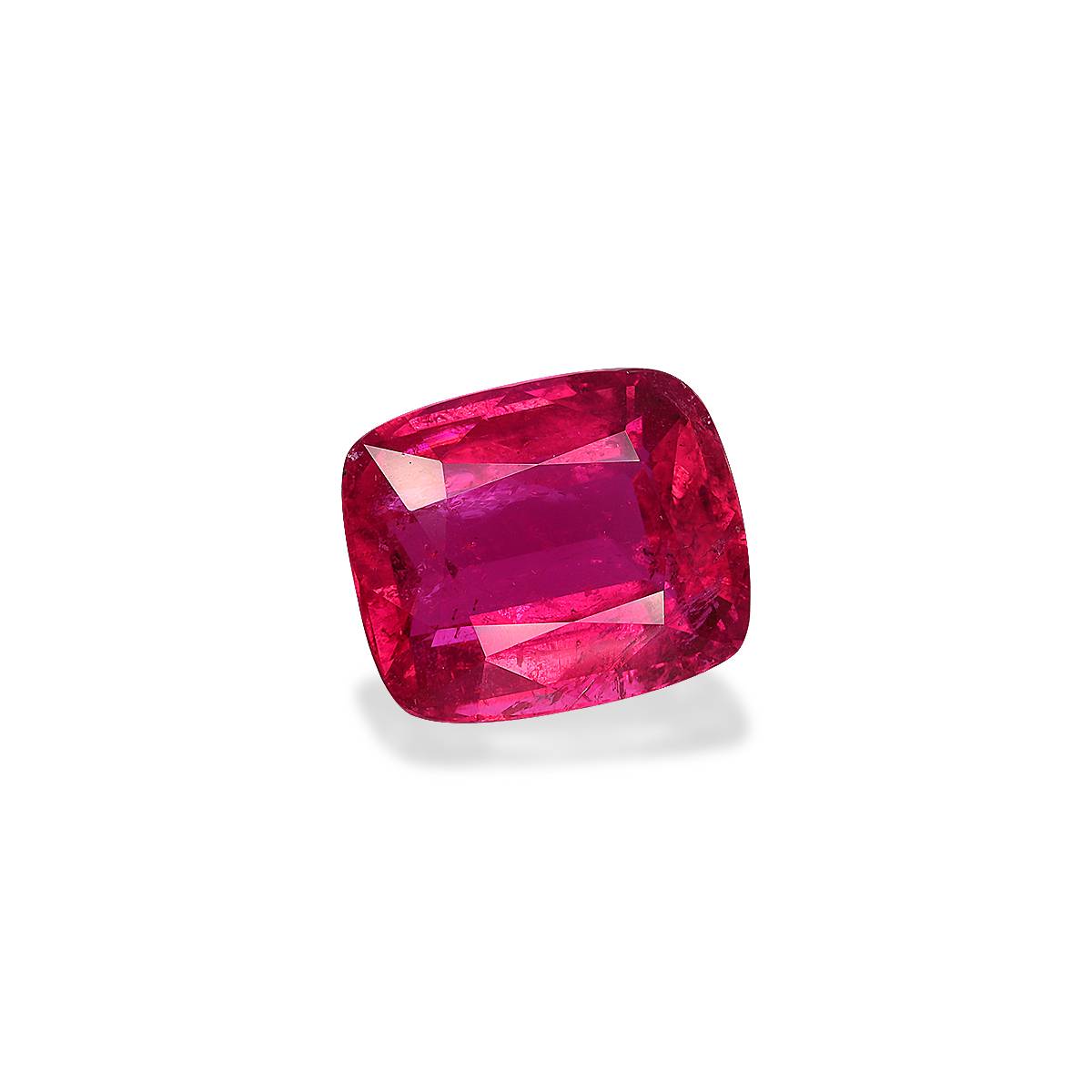 Vivid pink rubellite tourmaline, 7.42ct cushion cut — view 3