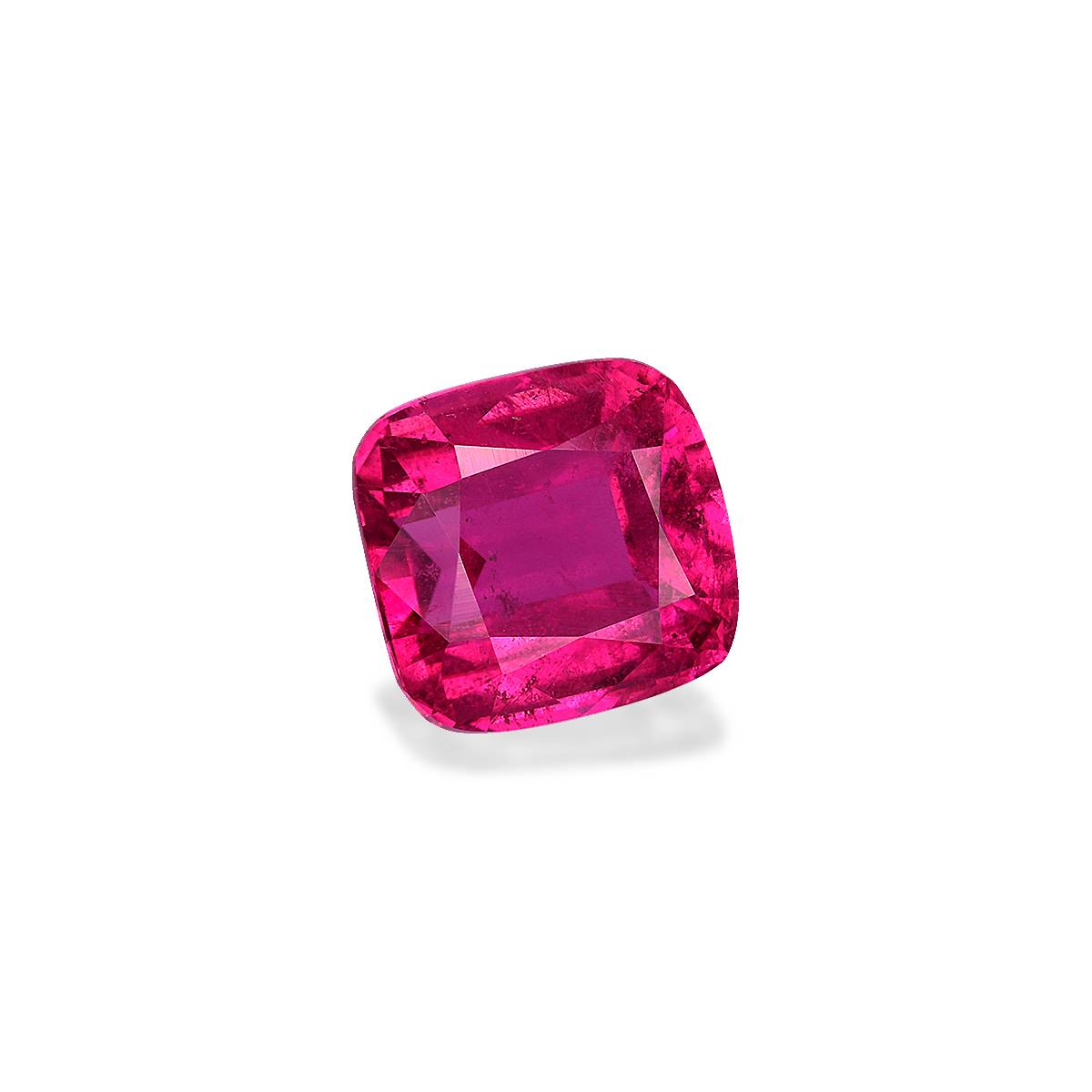 fuscia pink rubellite tourmaline, 2.72ct cushion cut — view 3