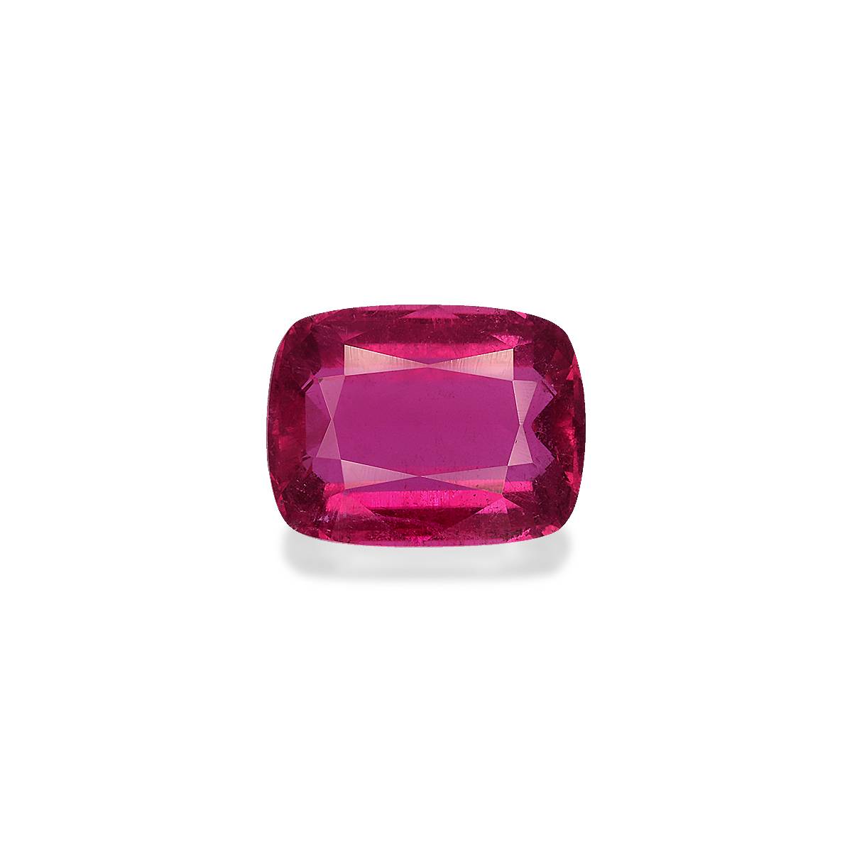 fuscia pink rubellite tourmaline, 3.69ct cushion cut — main view