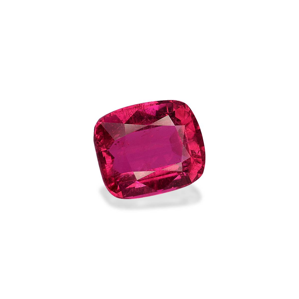 fuscia pink rubellite tourmaline, 4.19ct cushion cut — view 3