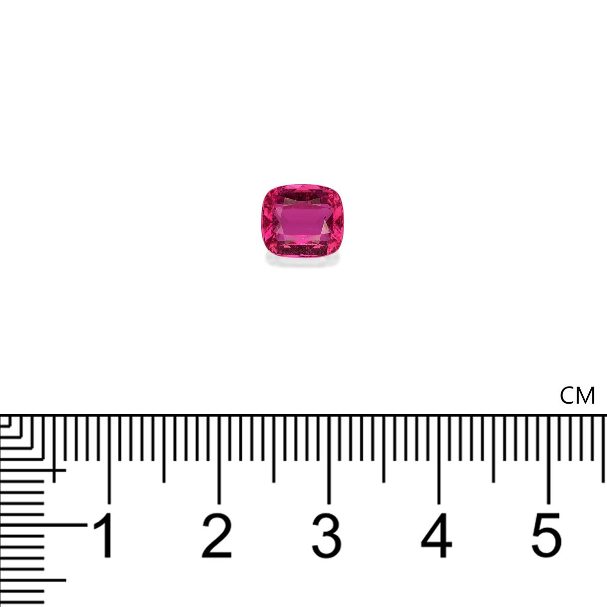 fuscia pink rubellite tourmaline, 1.84ct cushion cut — view 4