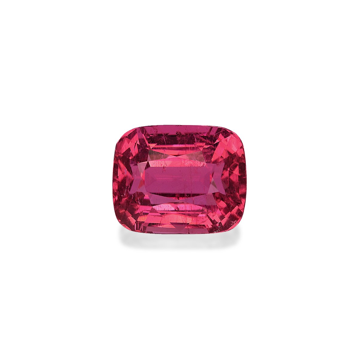 flamingo pink rubellite tourmaline, 3.34ct cushion cut — main view