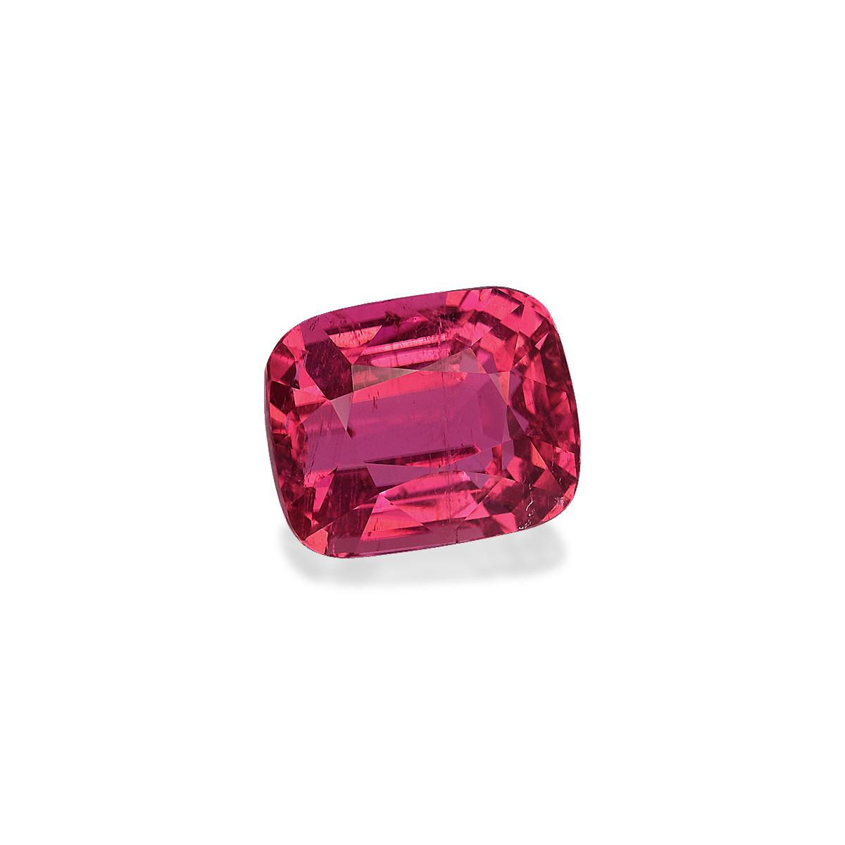 flamingo pink rubellite tourmaline, 3.34ct cushion cut — view 3