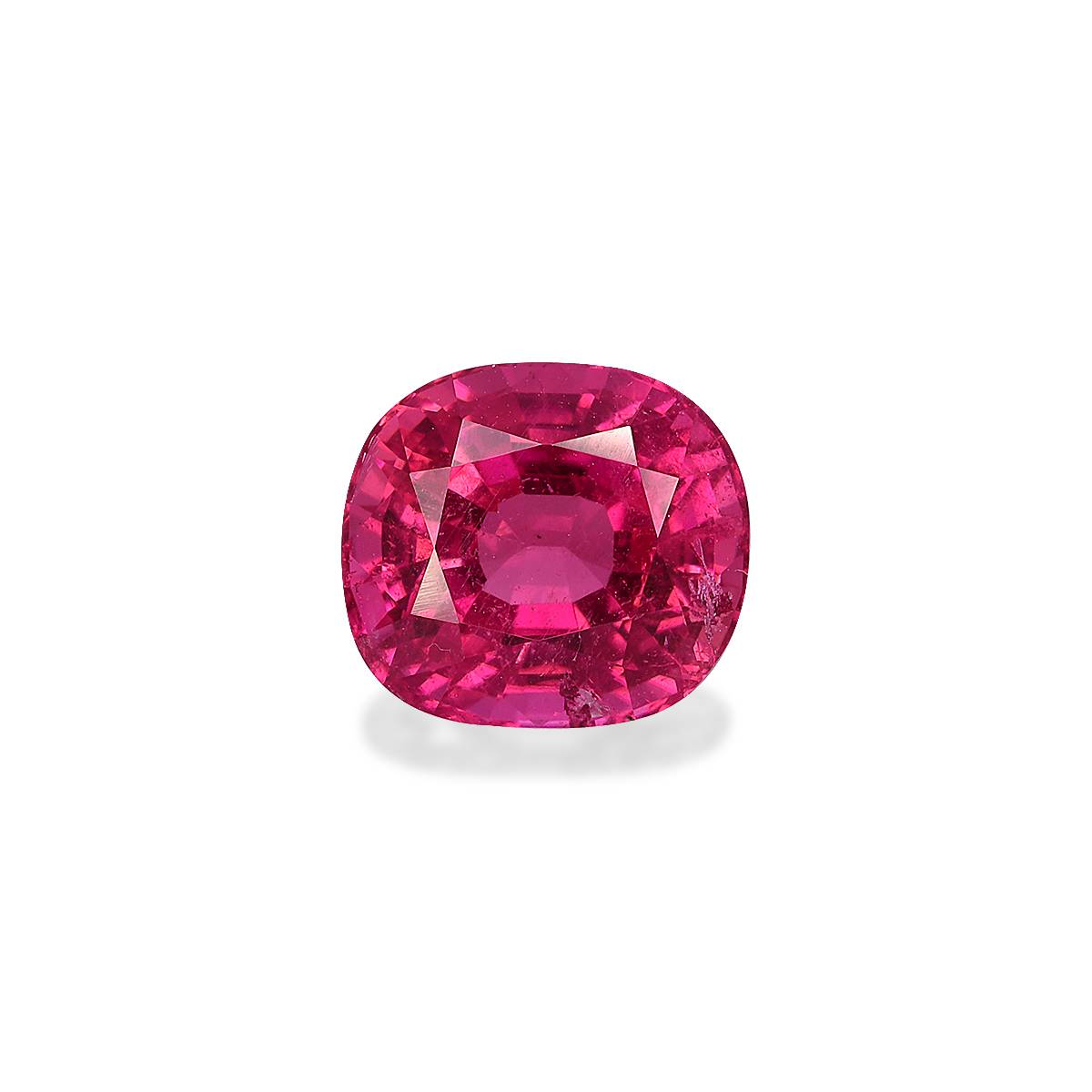 fuscia pink rubellite tourmaline, 3.6ct cushion cut — main view