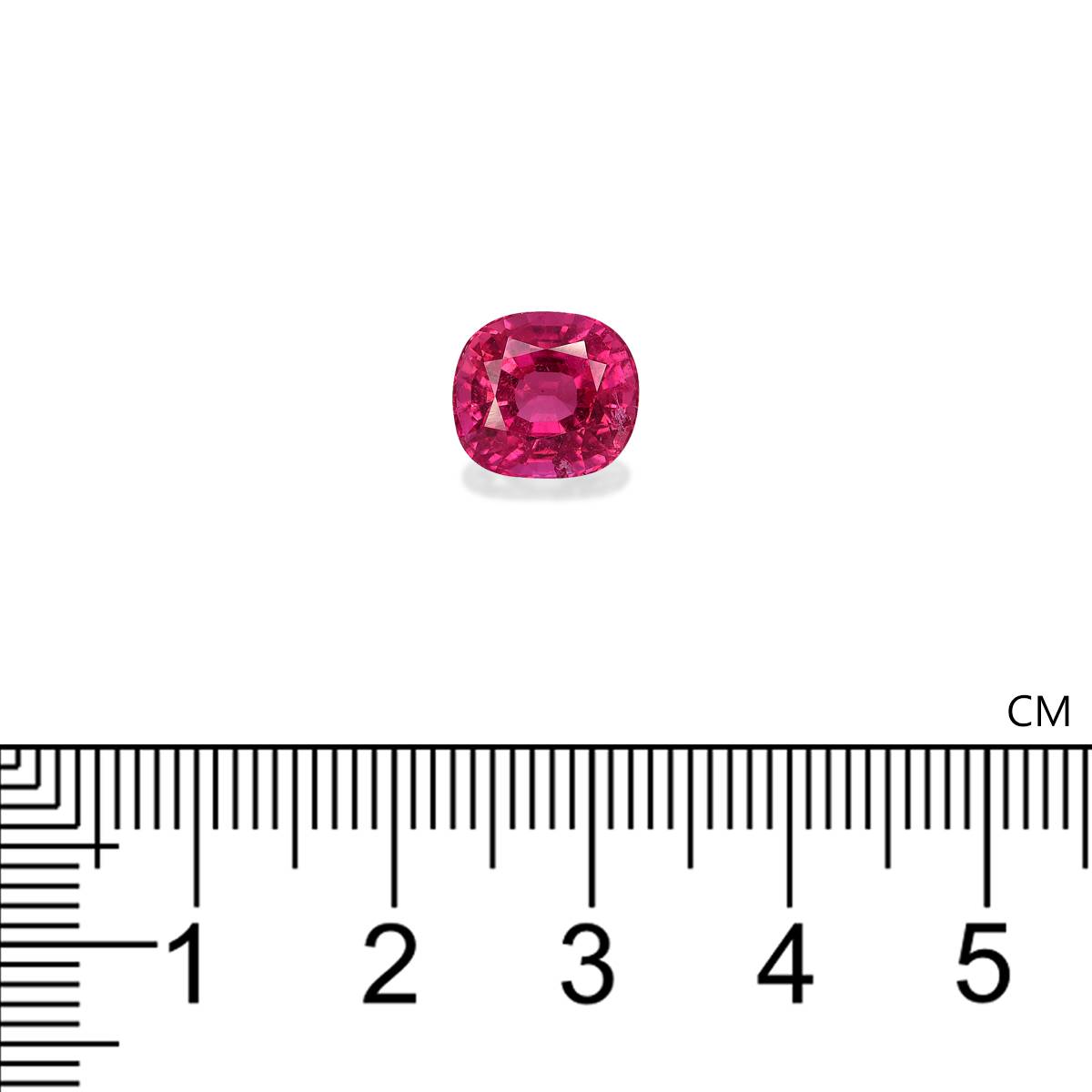 fuscia pink rubellite tourmaline, 3.6ct cushion cut — view 4