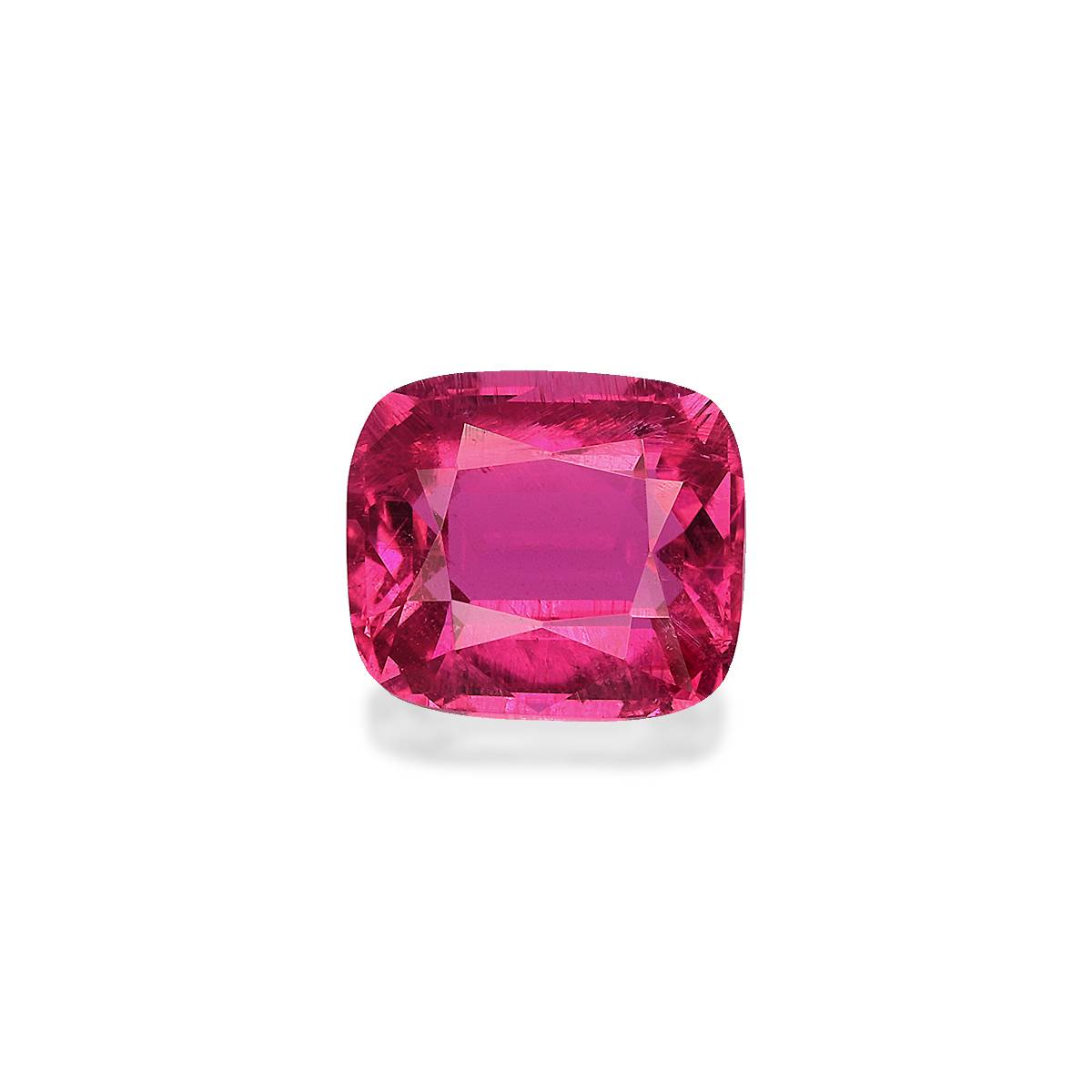 fuscia pink rubellite tourmaline, 1.65ct cushion cut — main view
