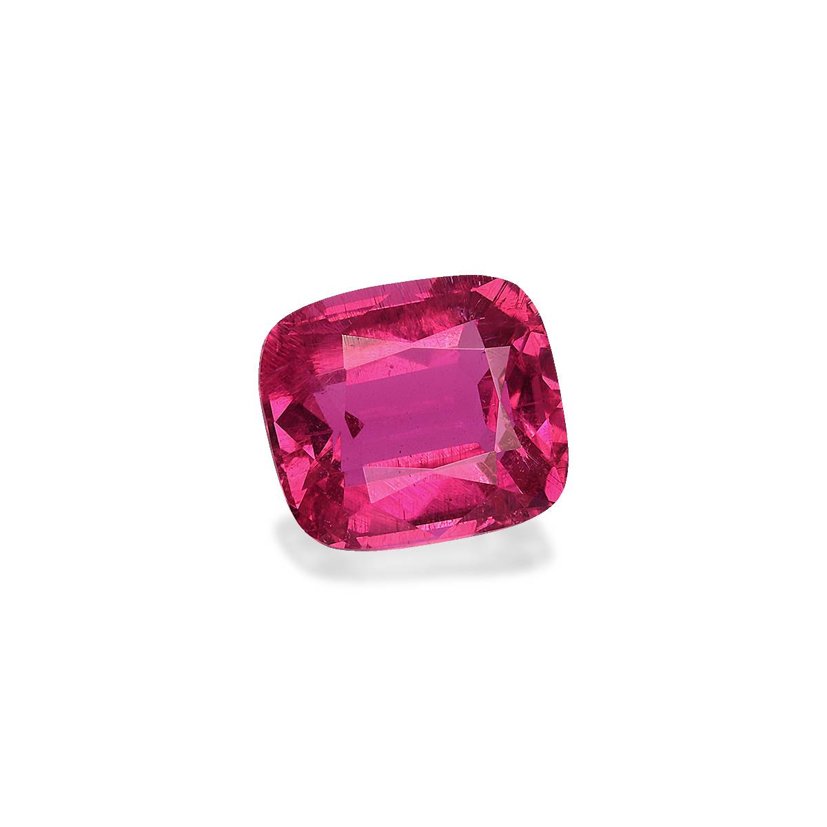 fuscia pink rubellite tourmaline, 1.65ct cushion cut — view 3