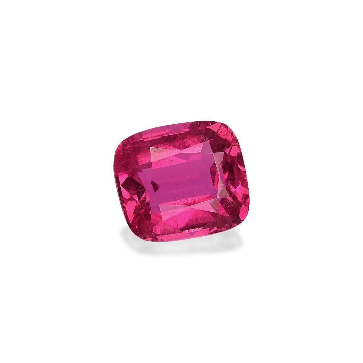 fuscia pink rubellite tourmaline, 1.65ct cushion cut — view 3
